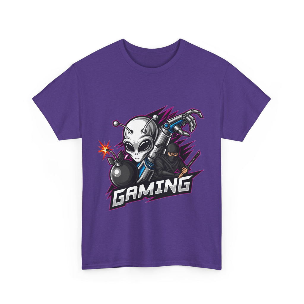Gaming Alien Unisex Cotton Tee - Perfect for Gamers, Casual Wear, Birthday Gifts, Gaming Events, Unique Apparel