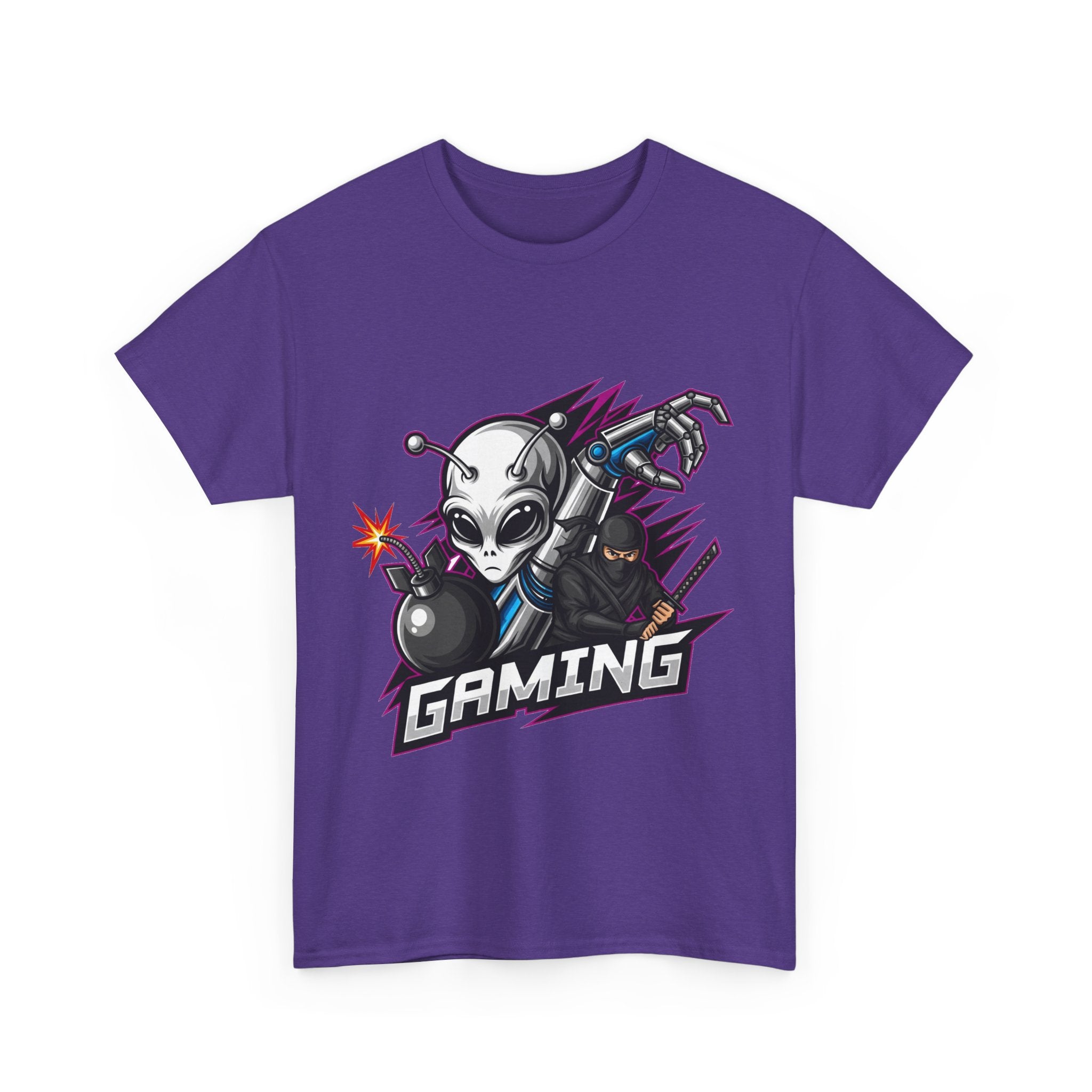 Gaming Alien Unisex Cotton Tee - Perfect for Gamers, Casual Wear, Birthday Gifts, Gaming Events, Unique Apparel