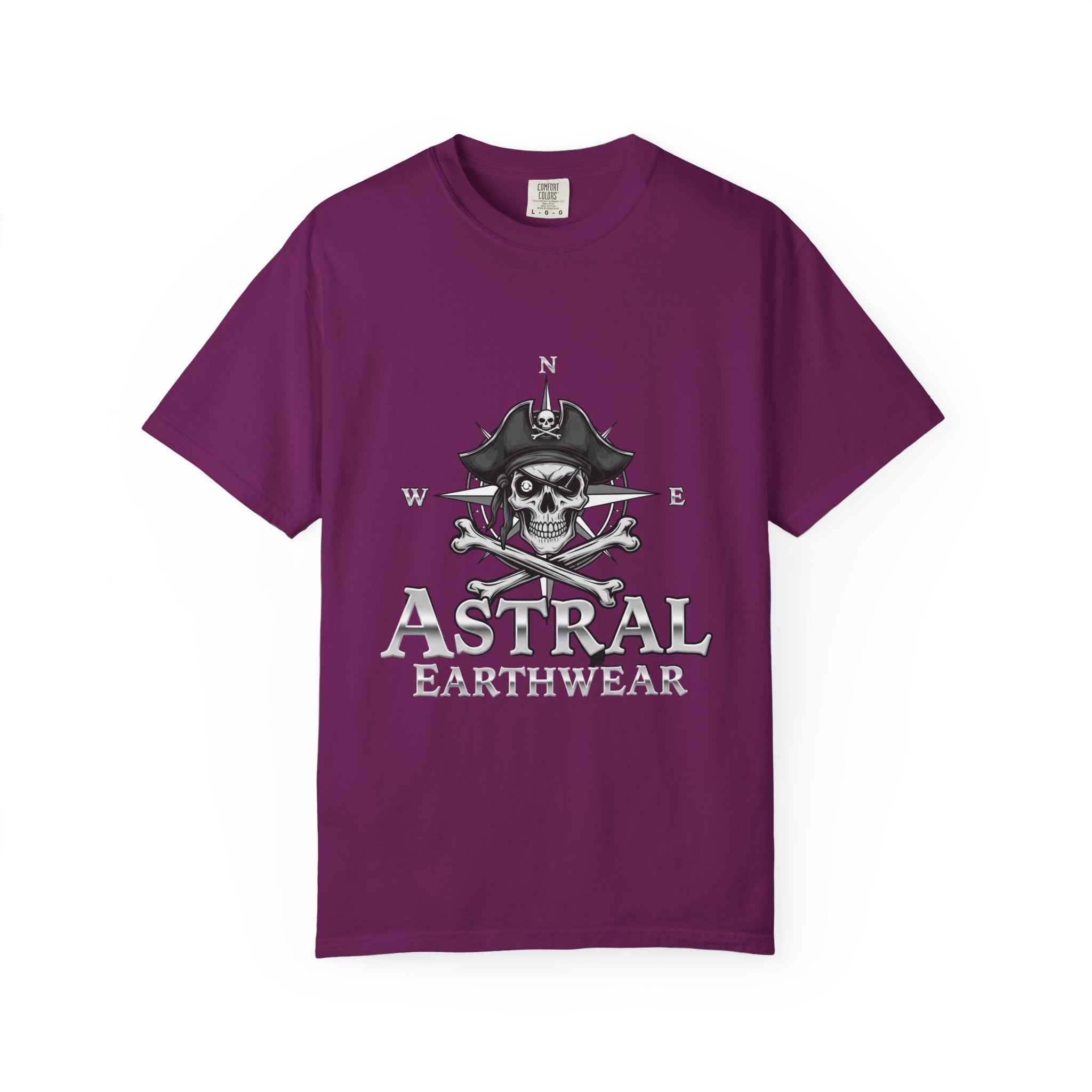 Astral Pirate Garment-Dyed T-shirt | Casual Crew Neck Tee, Pirate Apparel, Graphic Tee, Unisex T-shirt, Gift for Adventurers