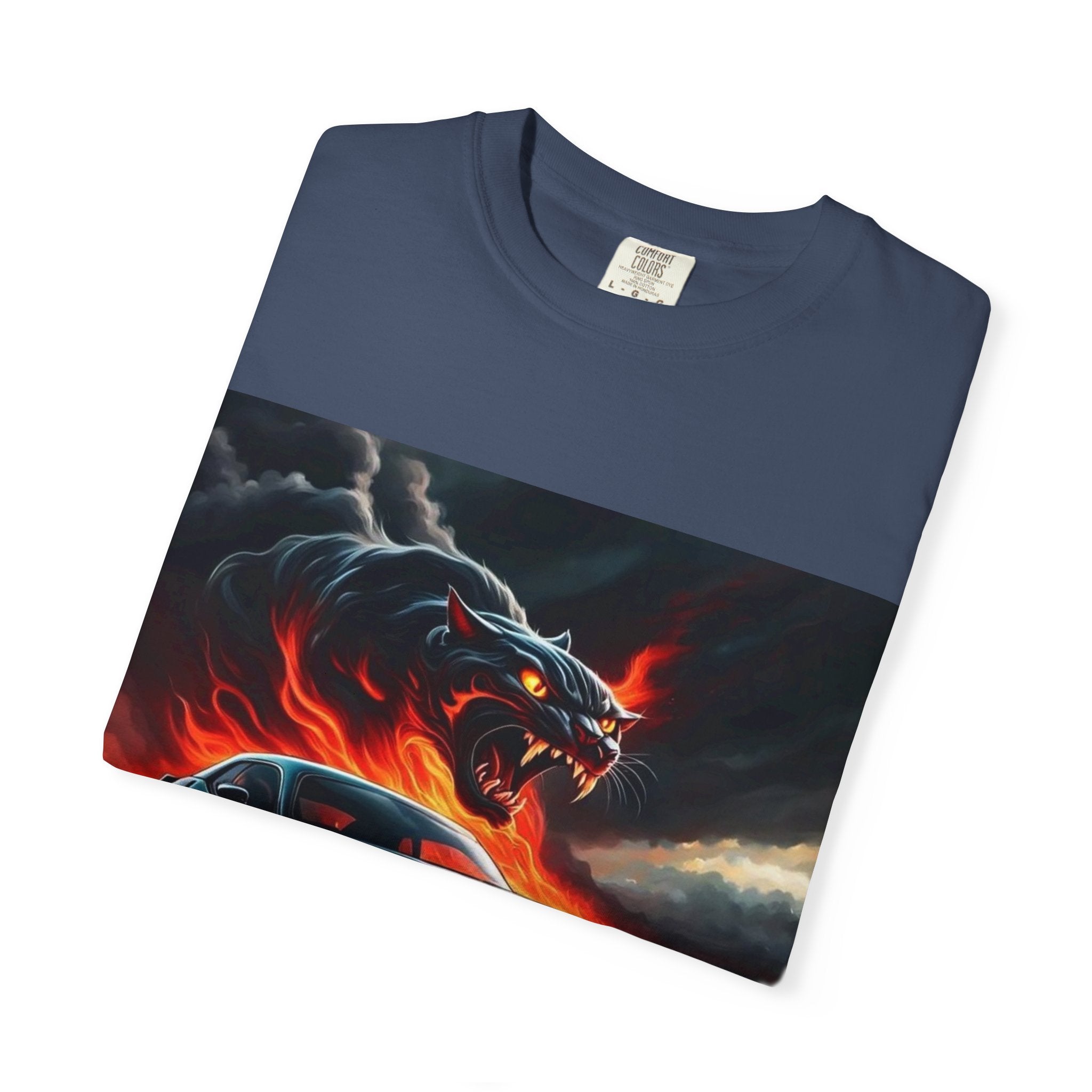 Unisex T-shirt Fire Hurricanecat Car Design