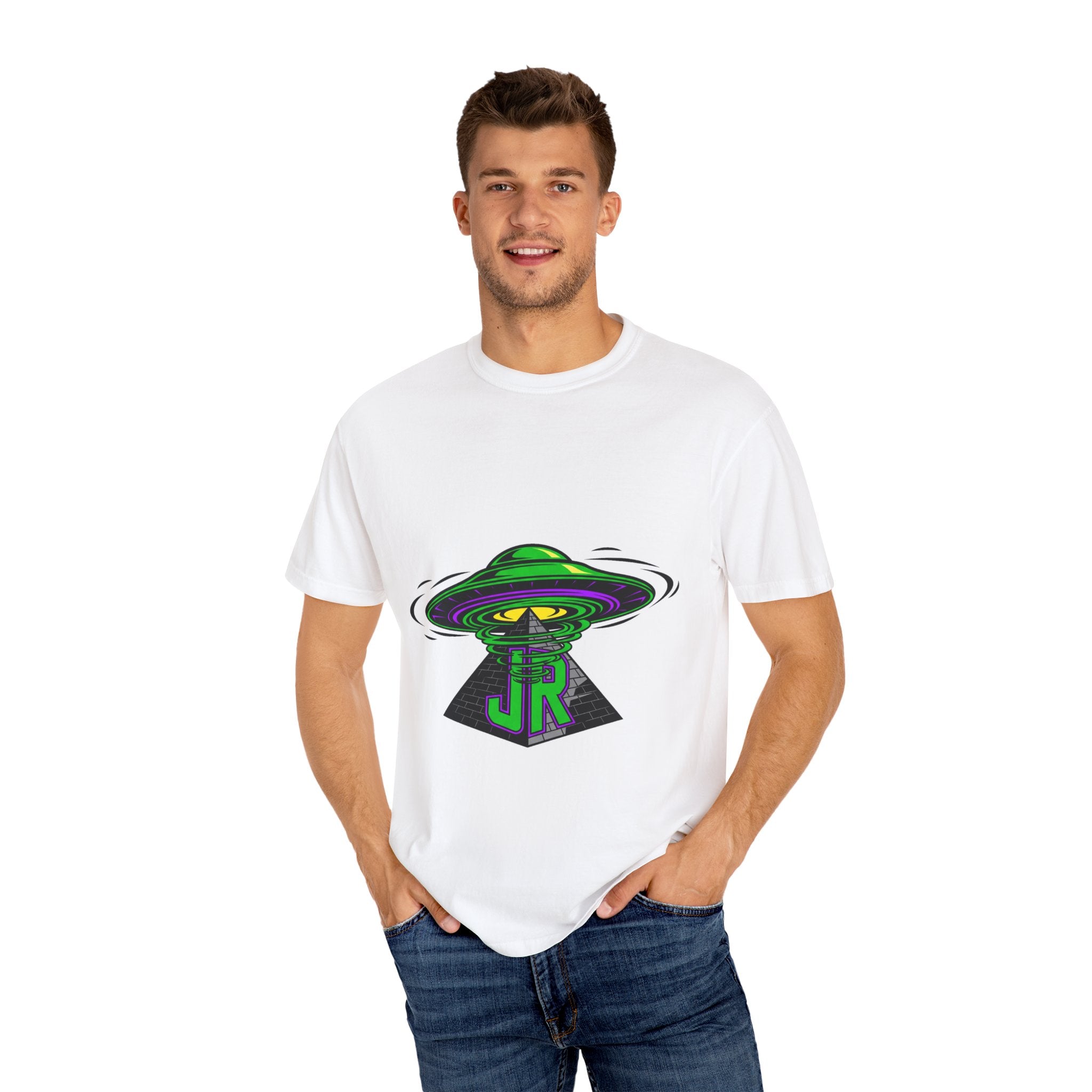 Alien Graphic T-Shirt, Cosmic Tee, Unisex Casual Wear, Perfect for Festivals, Gifts for Sci-Fi Fans, Unique Art Tee