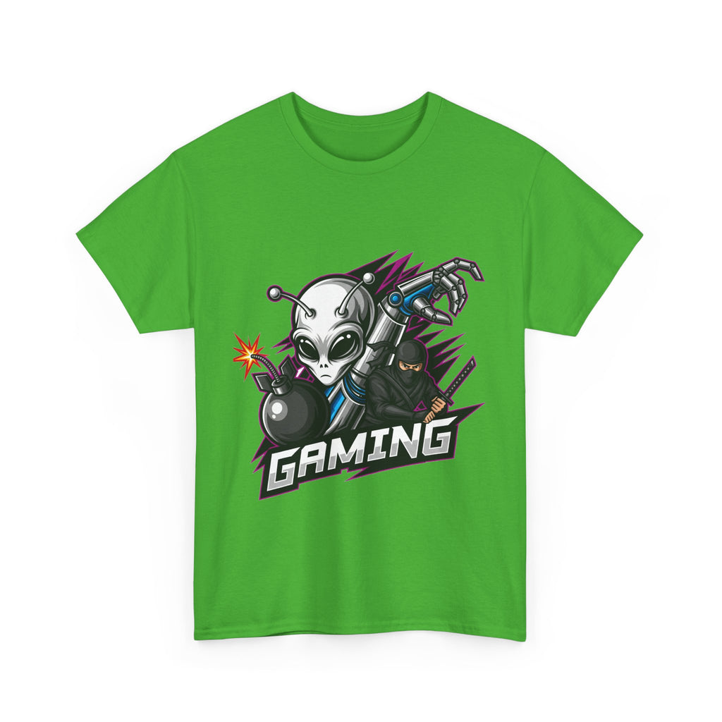 Gaming Alien Unisex Cotton Tee - Perfect for Gamers, Casual Wear, Birthday Gifts, Gaming Events, Unique Apparel