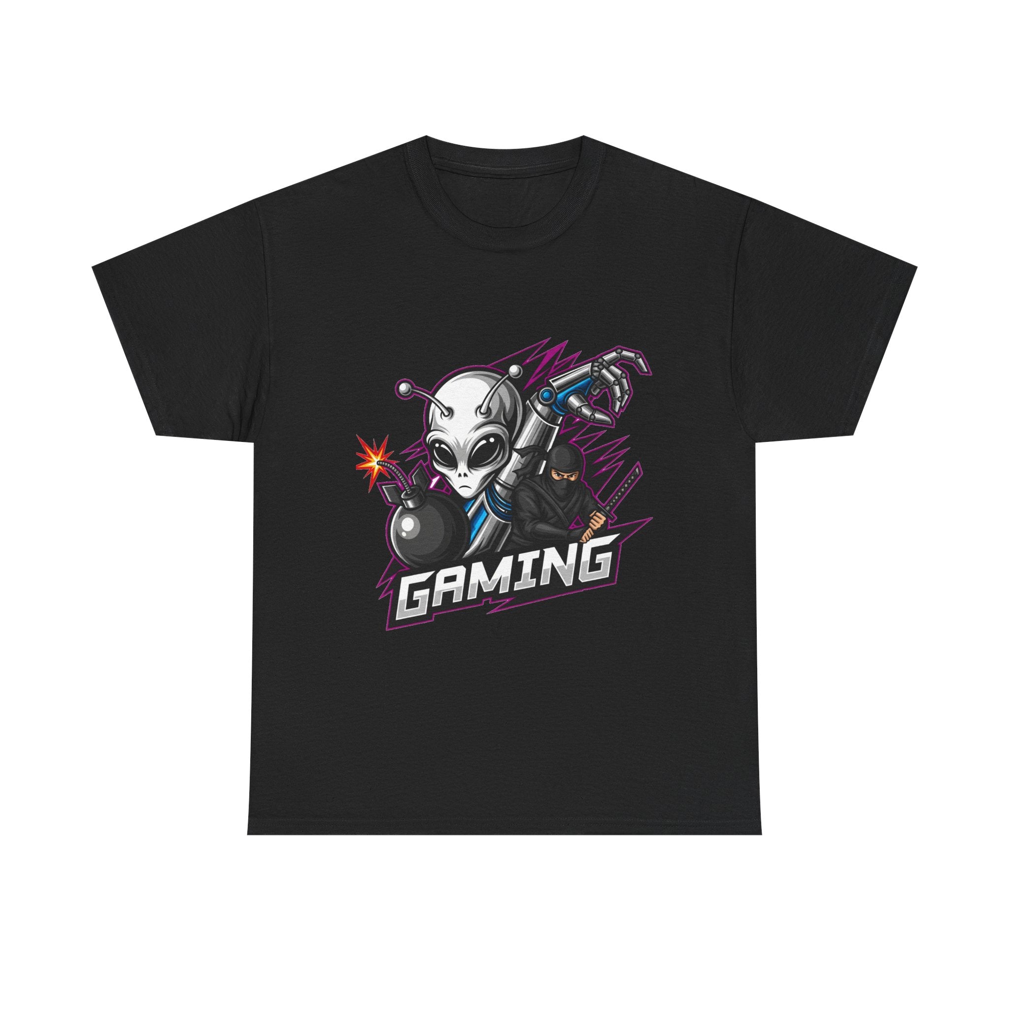 Gaming Alien Unisex Cotton Tee - Perfect for Gamers, Casual Wear, Birthday Gifts, Gaming Events, Unique Apparel