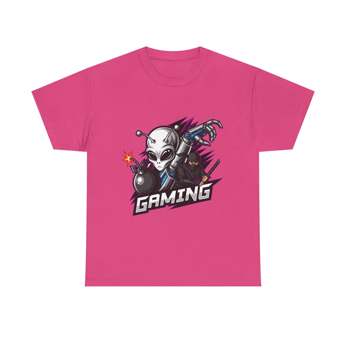 Gaming Alien Unisex Cotton Tee - Perfect for Gamers, Casual Wear, Birthday Gifts, Gaming Events, Unique Apparel