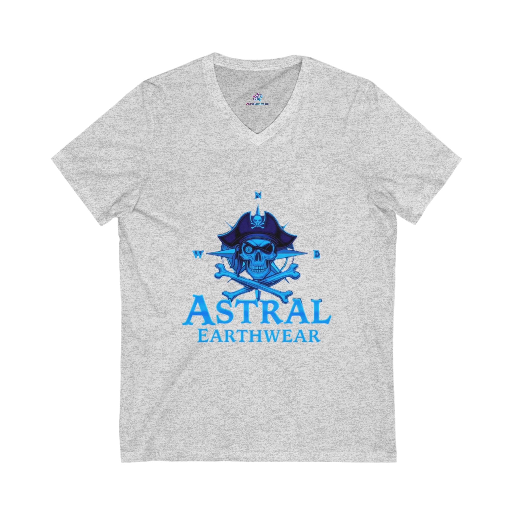 Astral Earthwear V-Neck Tee, Casual Graphic T-Shirt, Unisex Summer Top, Adventure Shirt, Gift for Nature Lovers