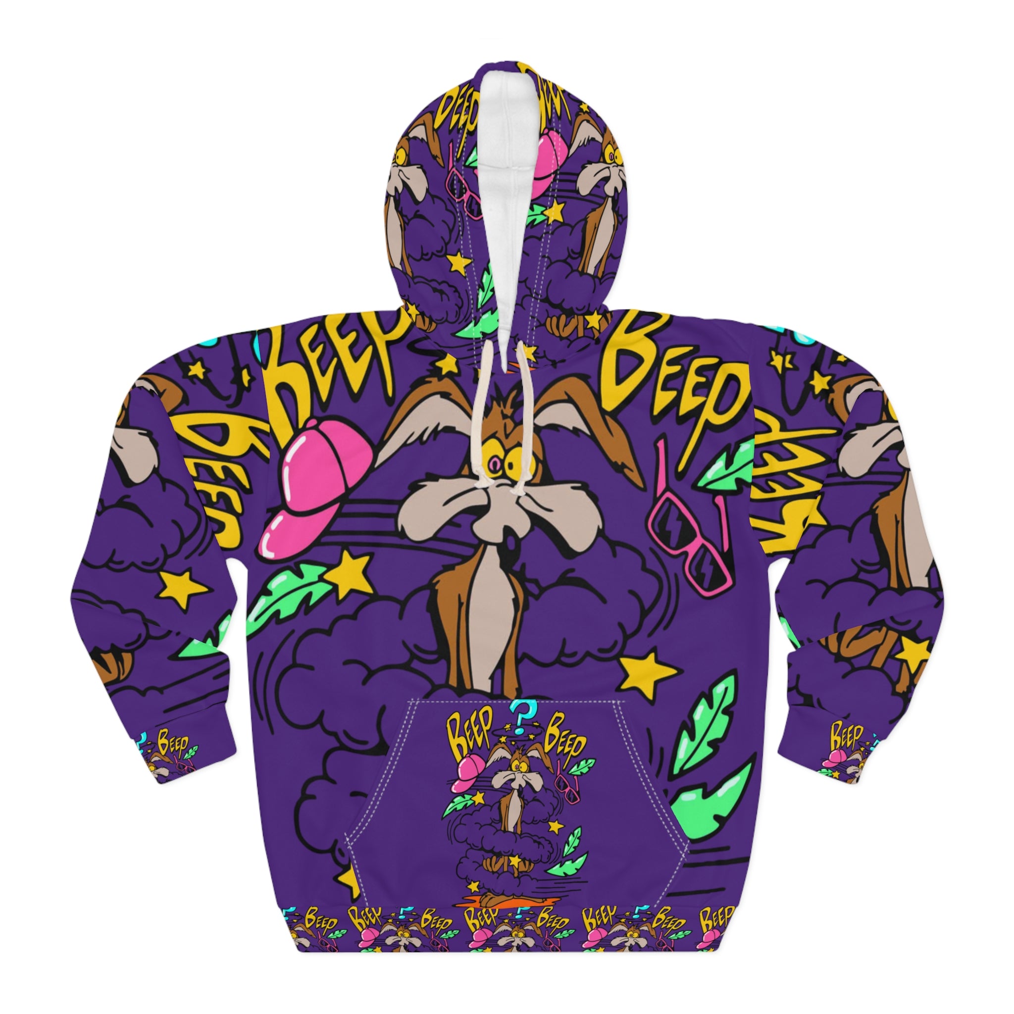 Colorful Cartoon Unisex Pullover Hoodie, Graphic Hoodie for Fans, Fun Streetwear Gift, Cozy Casual Wear, Unique Graphic Hoodie
