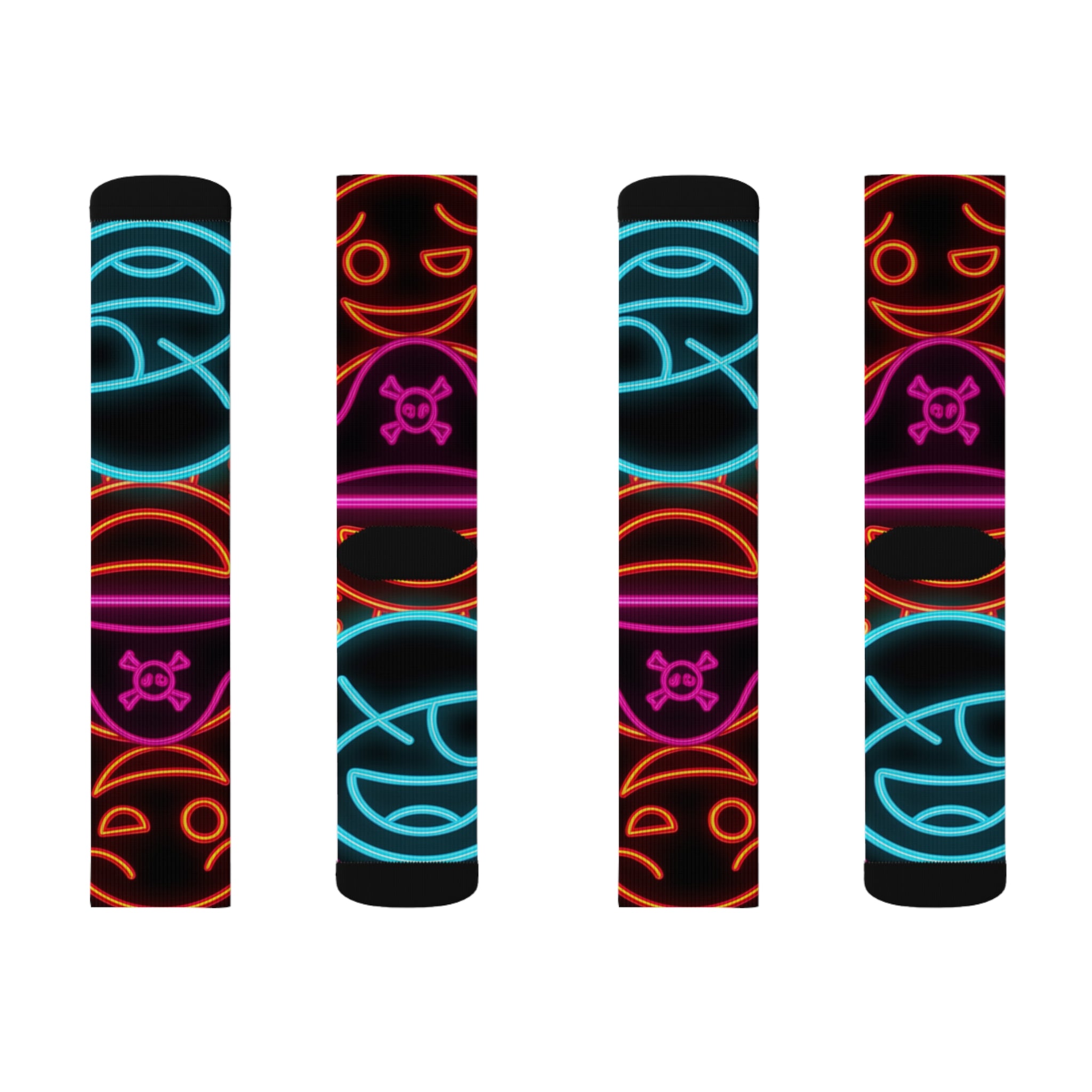 Neon Vibe Sublimation Socks | Funky Colorful Socks for Everyday Wear, Gift for Friends, Festival Accessory, Unique Fashion Statement