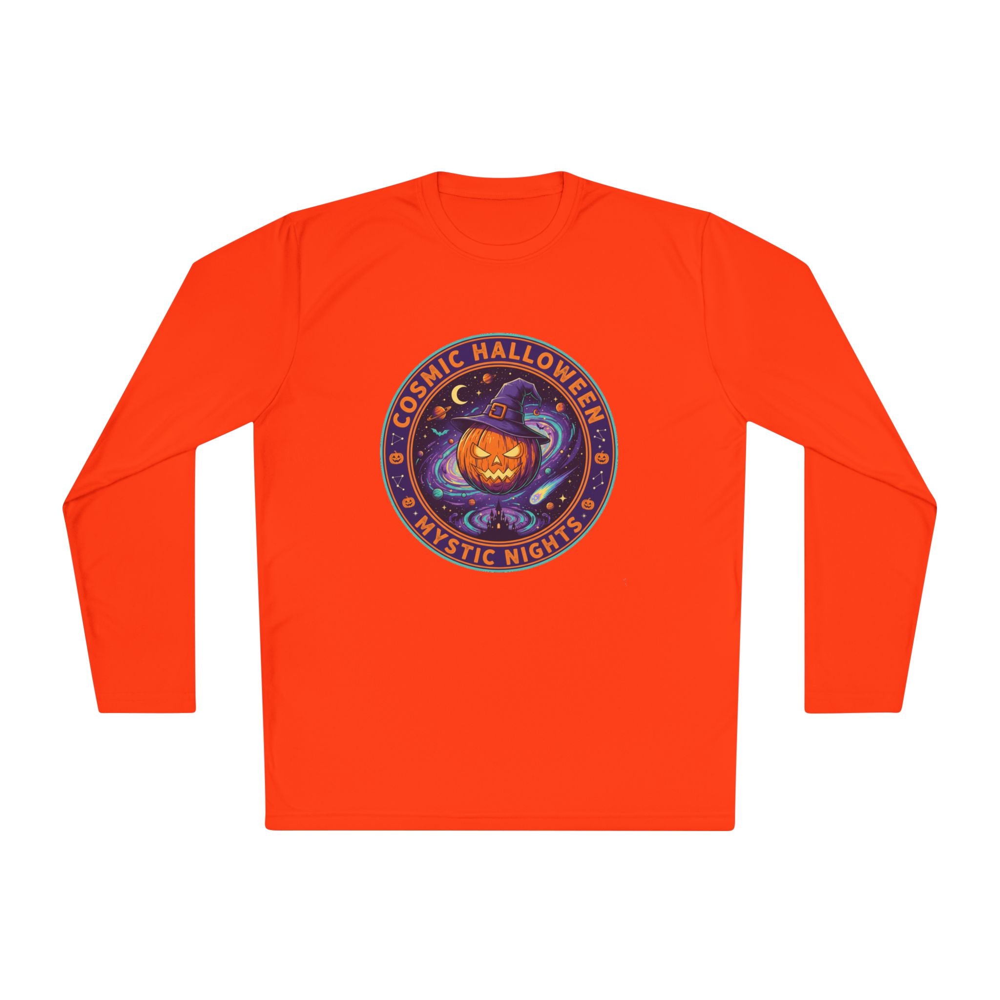 Cosmic Halloween Unisex Long Sleeve Tee, Halloween Shirt, Fall Fashion, Festival Outfit, Spooky Events, Seasonal Apparel, Gift Idea