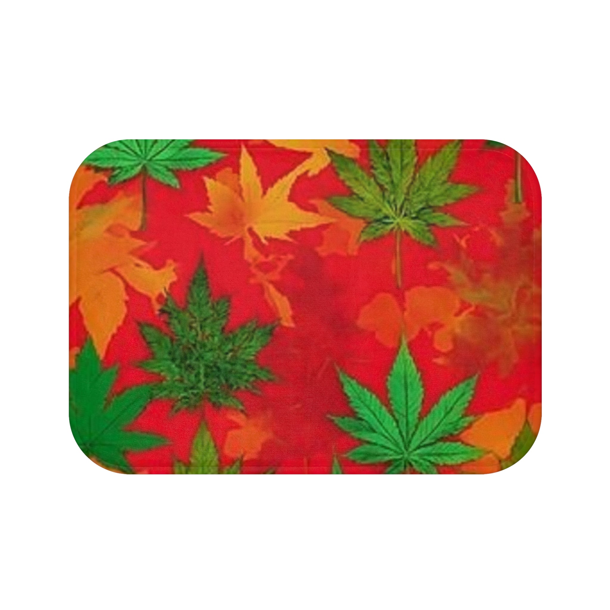 Vibrant Autumn Leaves Bath Mat, Cozy Bathroom Decor, Fall Themed Rug, Nature Inspired Gift, Leaf Pattern Home Accessory, Seasonal Mat
