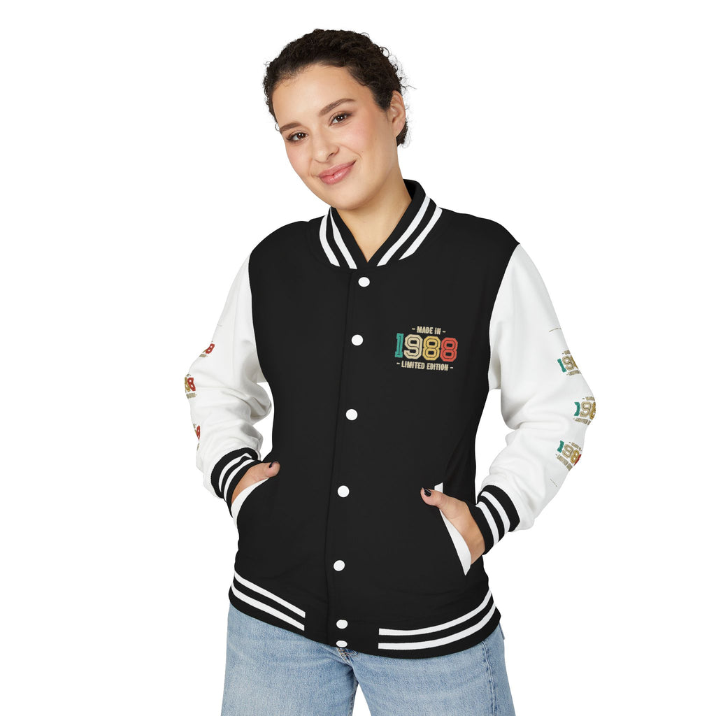 Unisex Heavyweight Letterman Jacket - Nostalgia & Comfort for 1980s Lovers, Perfect for Cozy Nights, Gifts for Birthdays, Class [...]