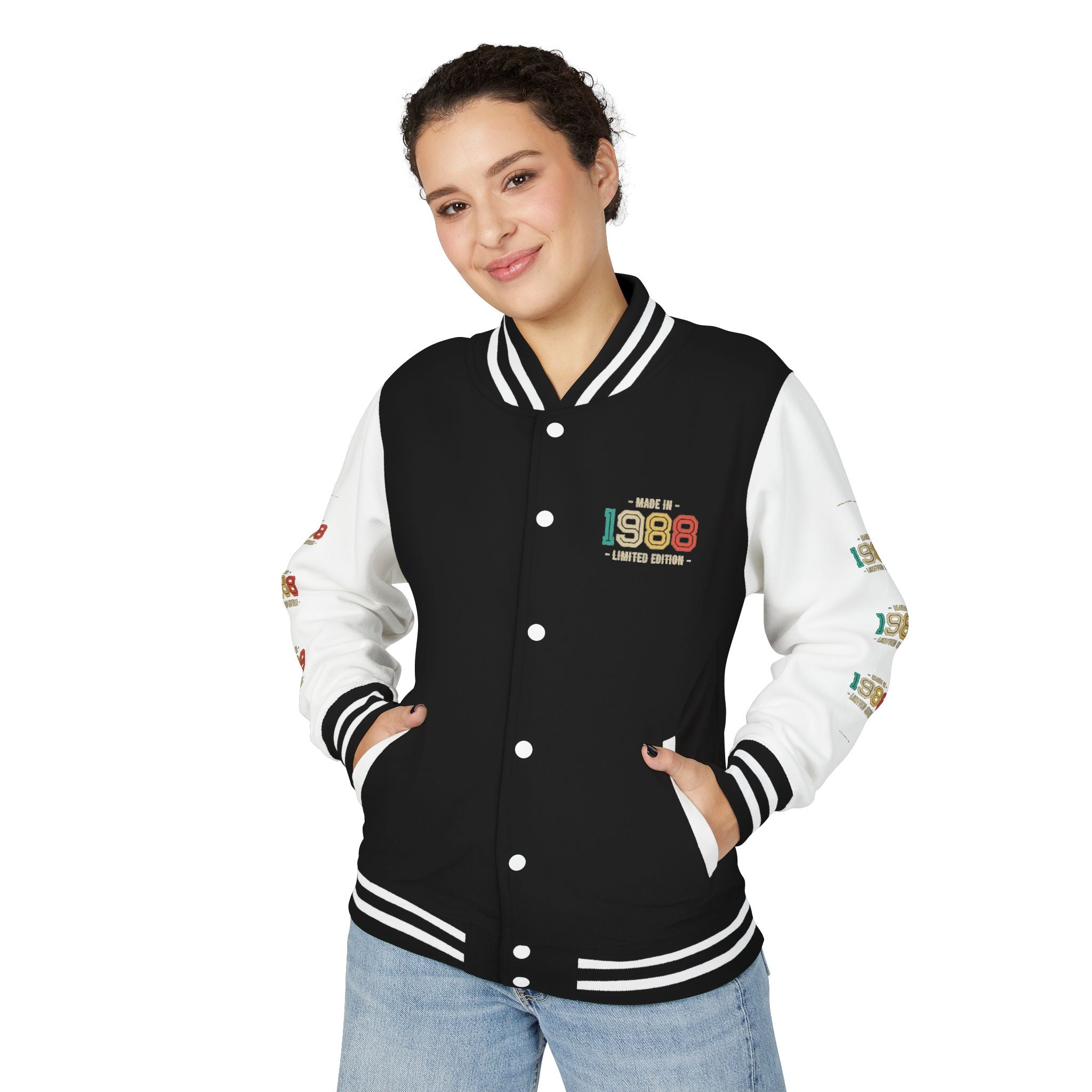 Unisex Heavyweight Letterman Jacket - Nostalgia & Comfort for 1980s Lovers, Perfect for Cozy Nights, Gifts for Birthdays, Class [...]