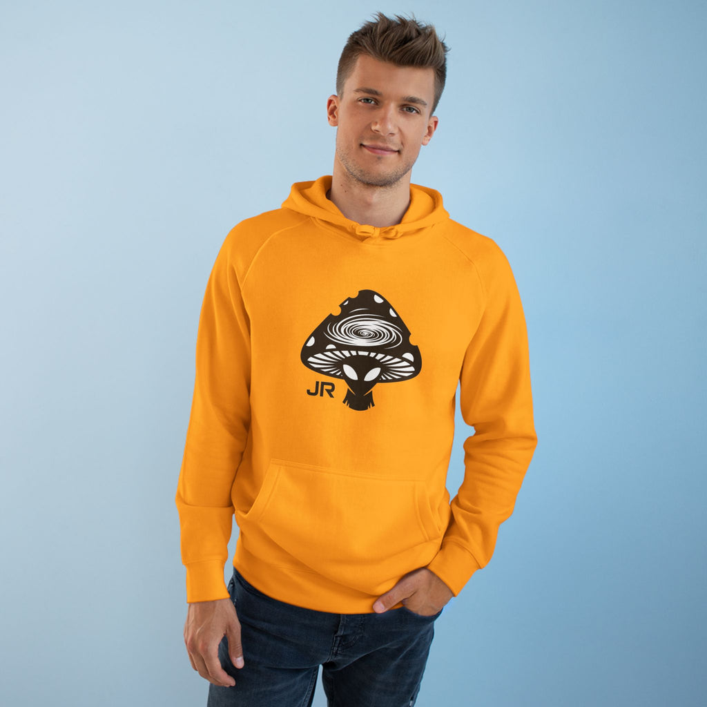 Cosmic Mushroom Unisex Hoodie, Planetary Vibes Sweatshirt, Psychedelic Gift for Nature Lovers, Unique Apparel for Festivals