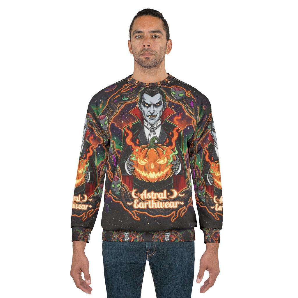 Spooky Vibes Unisex Sweatshirt for Halloween, Cozy Fall Fashion, Unique Gift, Astral Earthwear, Unisex Apparel, Halloween Costume