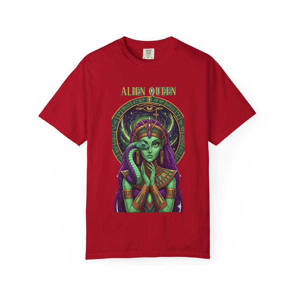 Alien Queen T-Shirt, Unisex Graphic Tee, Vintage-Style Apparel, Space-Themed Gift, Cool Casual Wear, Festival Fashion, Unique Gift Idea