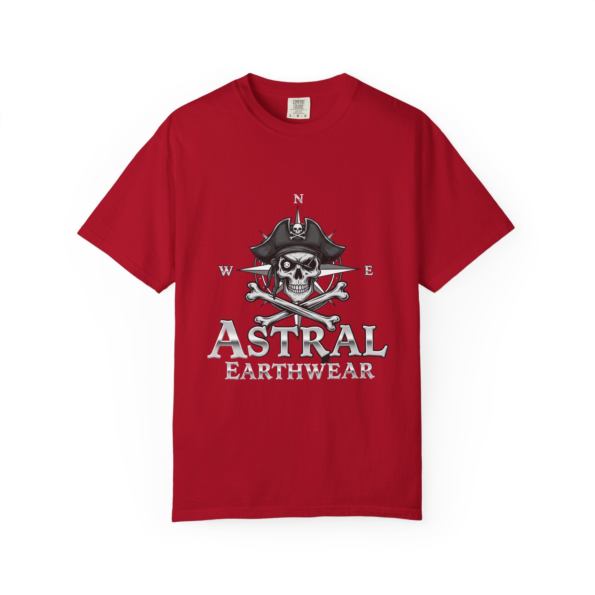 Astral Pirate Garment-Dyed T-shirt | Casual Crew Neck Tee, Pirate Apparel, Graphic Tee, Unisex T-shirt, Gift for Adventurers