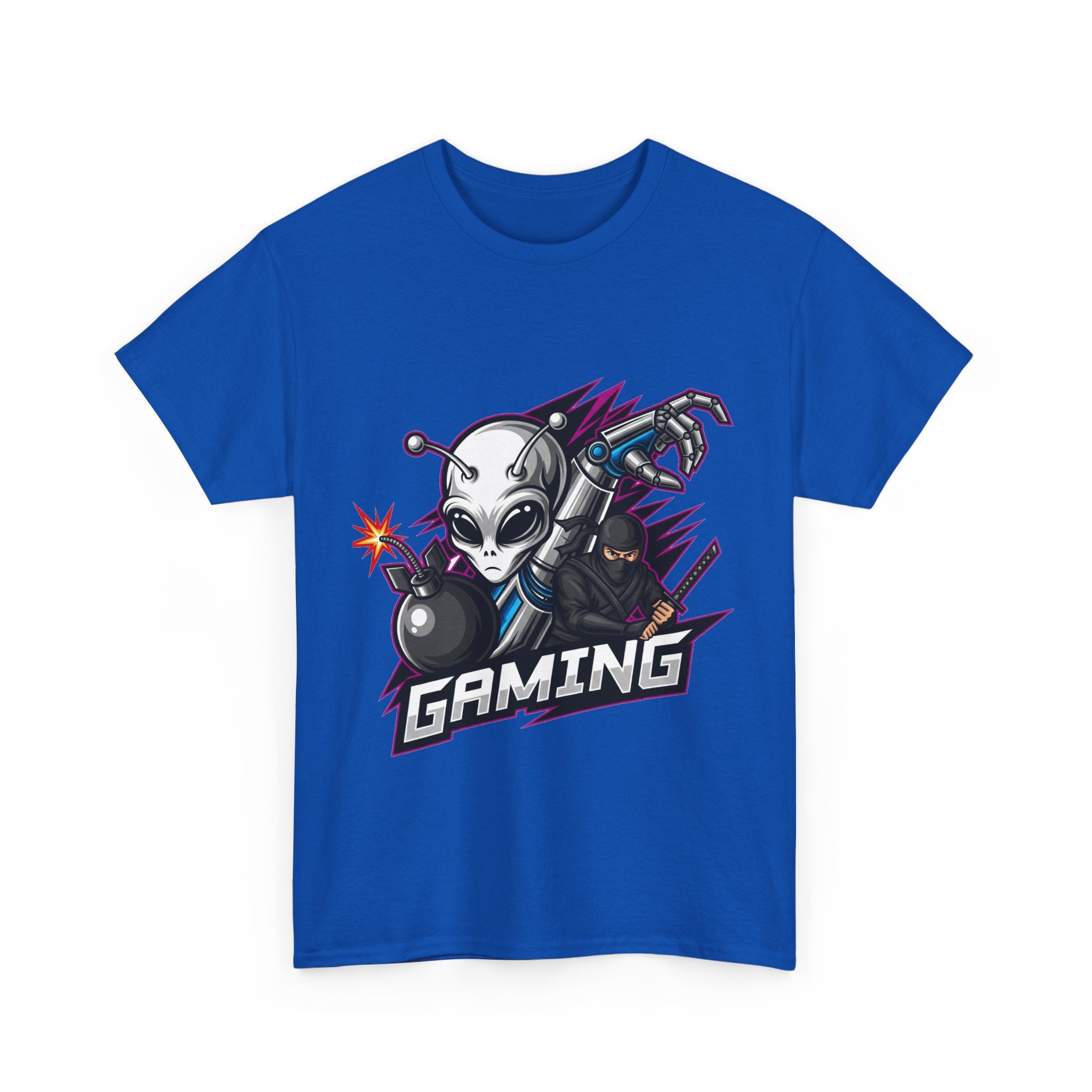 Gaming Alien Unisex Cotton Tee - Perfect for Gamers, Casual Wear, Birthday Gifts, Gaming Events, Unique Apparel