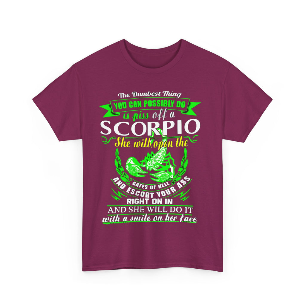Scorpio Quote Tee, Unisex Heavy Cotton T-Shirt for Astrology Lovers, Birthday Gift, Zodiac Apparel, Unique Graphic Tee