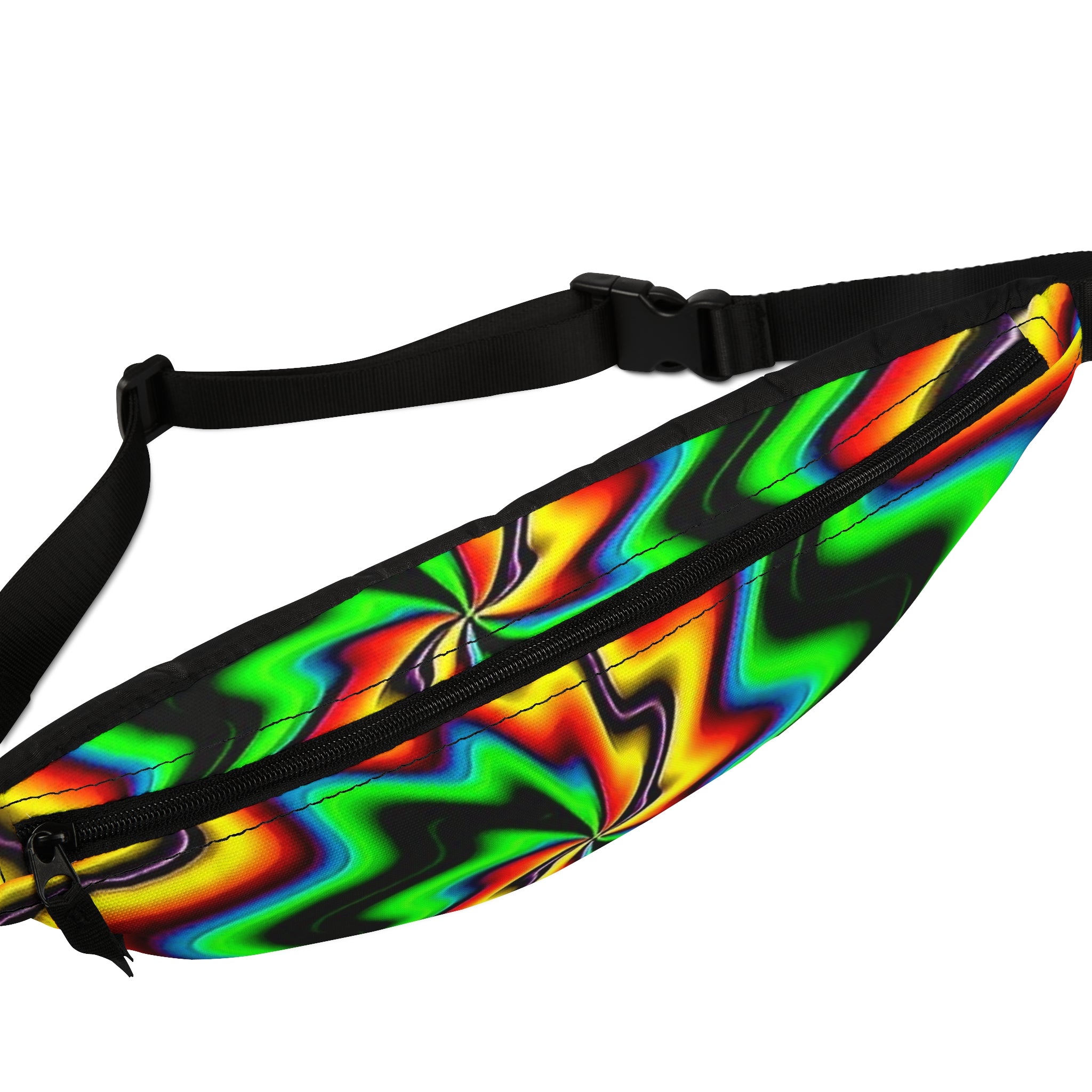 Vibrant Psychedelic Fanny Pack - Festival Essential, Colorful Waist Bag, Trendy Accessory for Travel, Outdoor, Concerts, Unique Gift