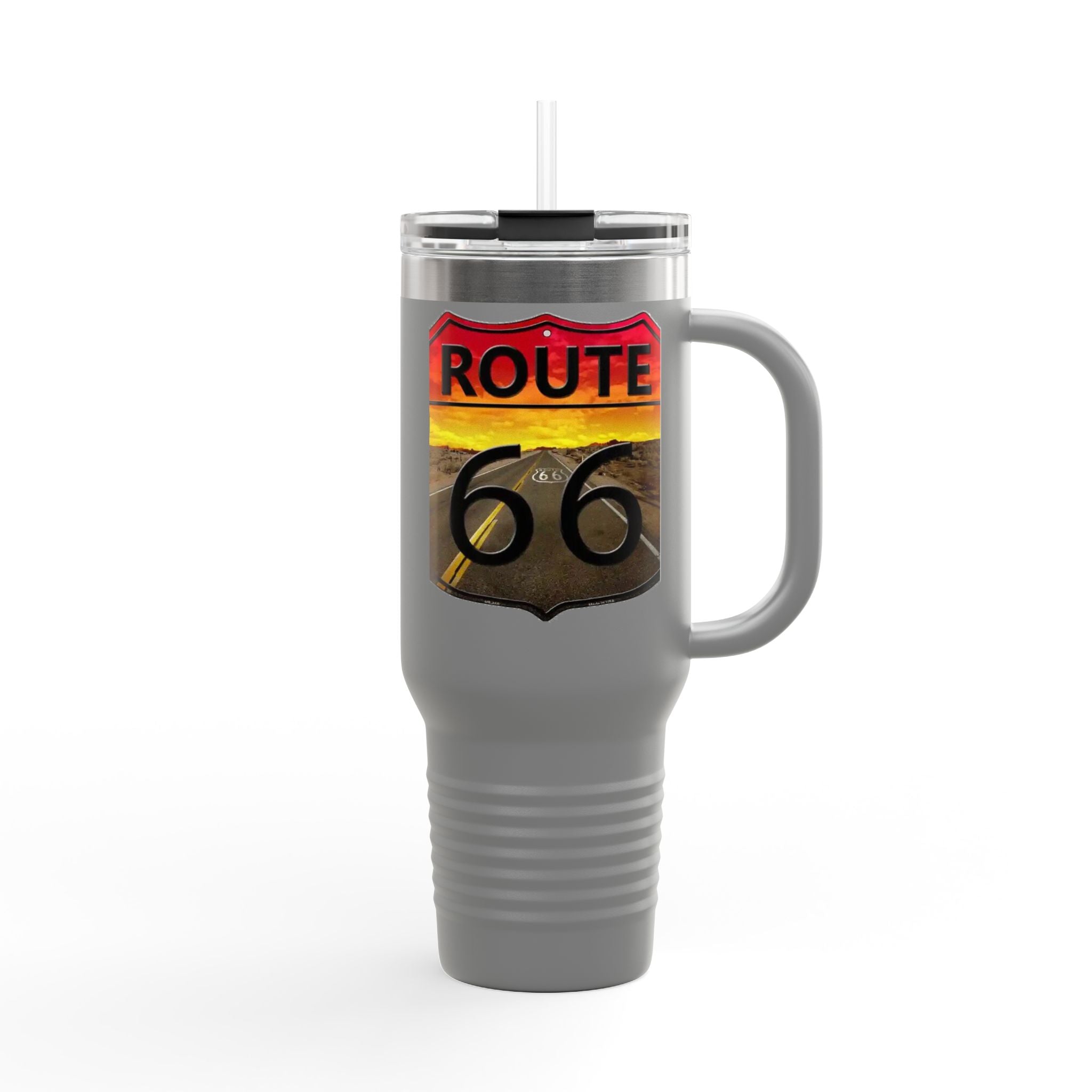 Route 66 Insulated Travel Mug - 40oz Adventure Cup for Road Trips