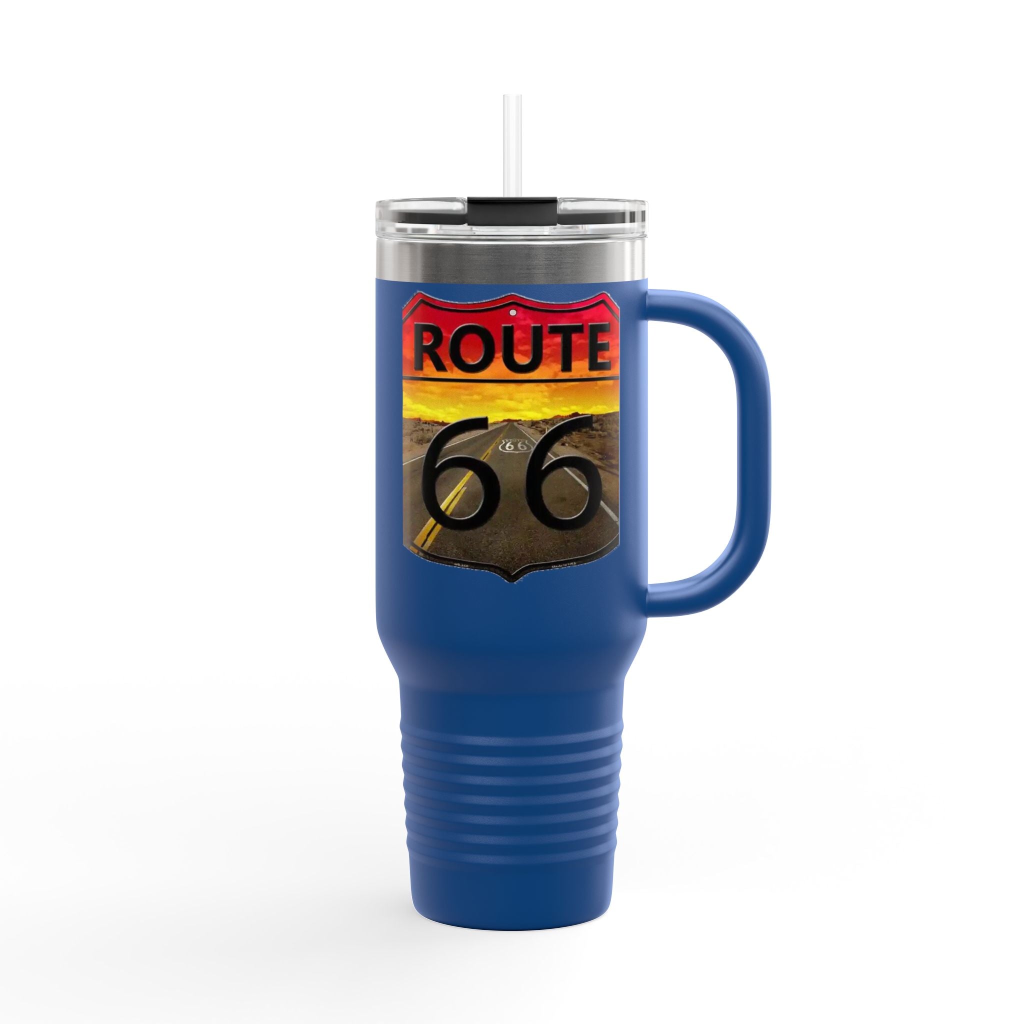 Route 66 Insulated Travel Mug - 40oz Adventure Cup for Road Trips