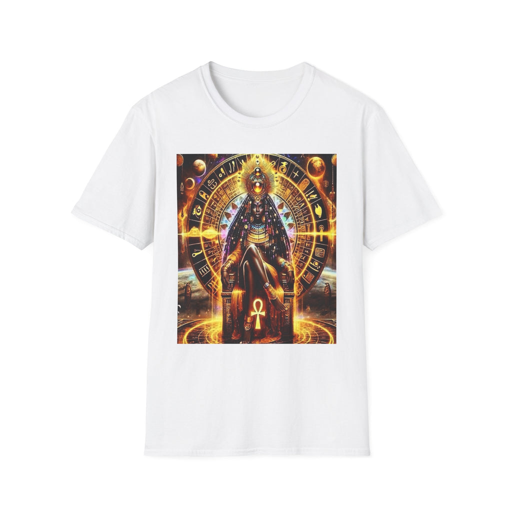 Cosmic Vibes Unisex T-Shirt, Spiritual Tee, Ankh Design Shirt, Festival Wear, Gift for Mystic Souls, Meditation Apparel
