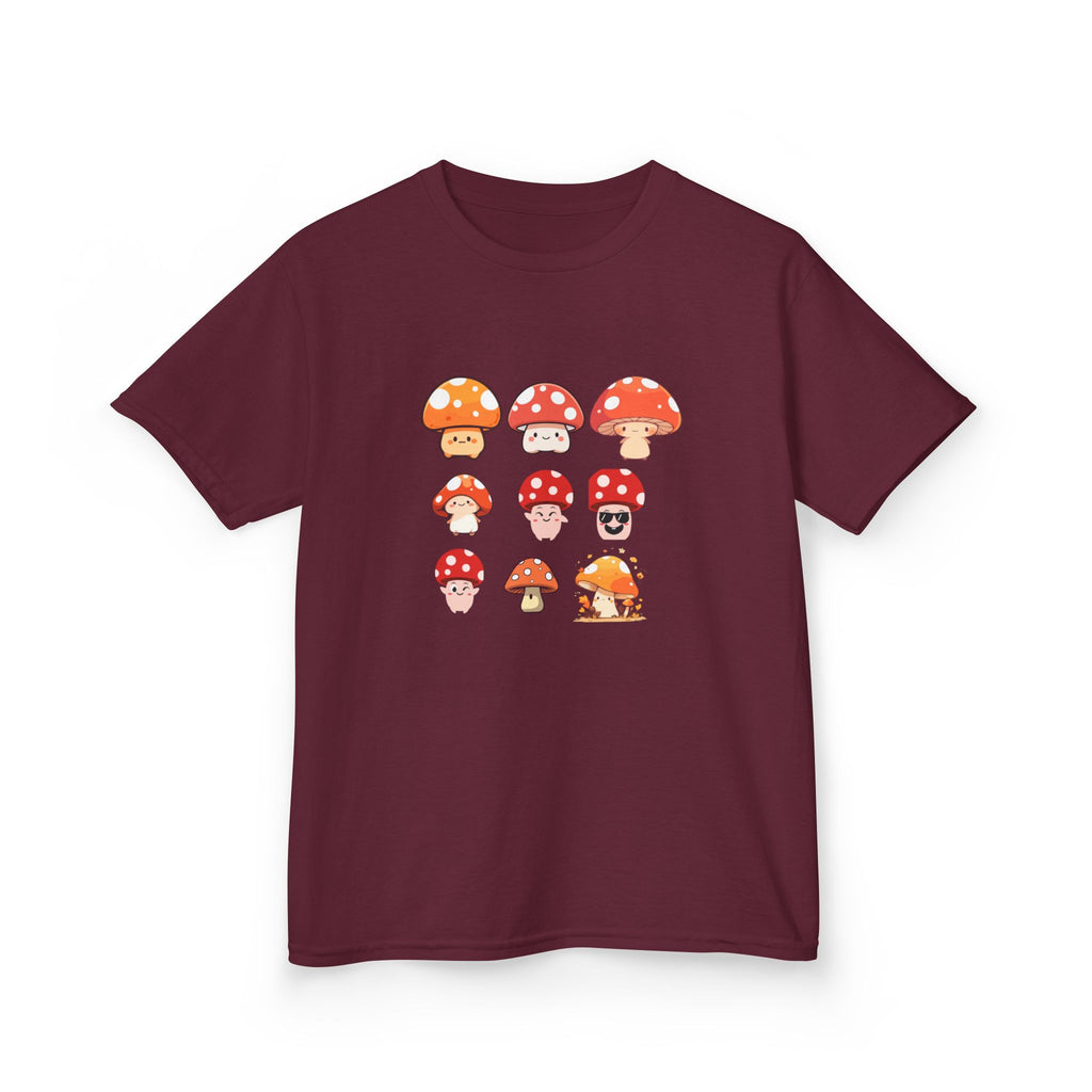 Cute Mushroom Kids Tee, Mushroom Graphic Shirt, Fun Kids T-Shirt for Nature Lovers, Children's Gift, Summer Adventure Wear