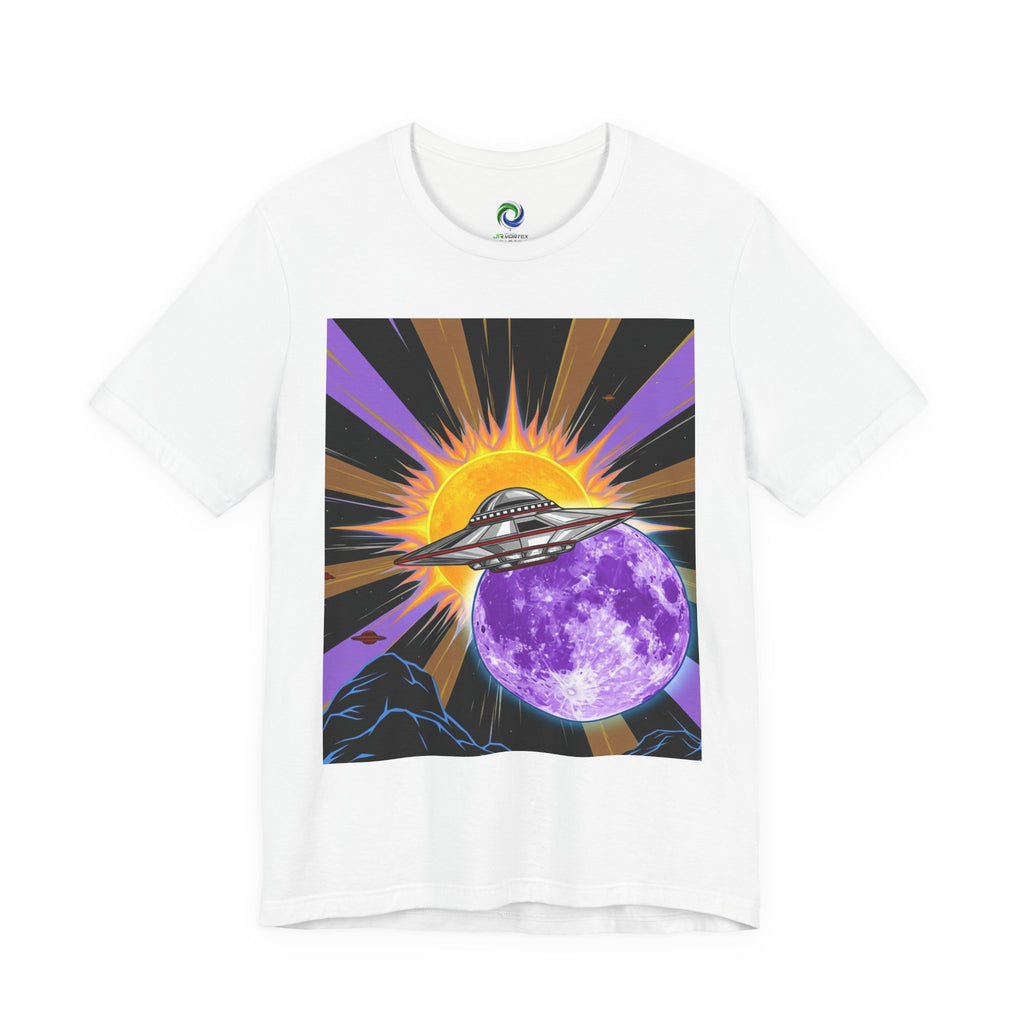 Cosmic UFO Tee for Space Lovers, Retro Graphic Tee, Unisex Planet Shirt, Alien Graphic Tee, Gift for Astronaut Fans