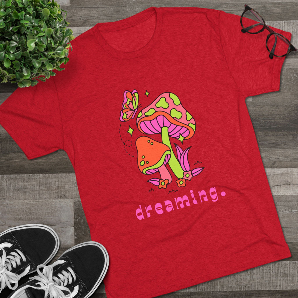 Dreamy Mushroom Unisex Tee, Cute Graphic Tee, Gifts for Dreamers, Casual Wear, Nature Lover's Apparel, Festival T-Shirt