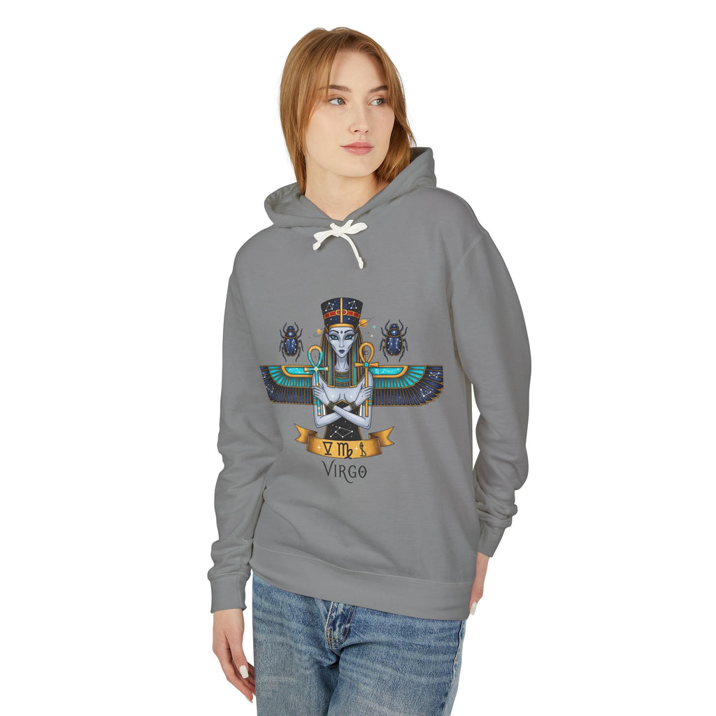 Virgo Unisex Lightweight Hooded Sweatshirt, Astrology Gift, Boho Style, Zodiac Hoodie, Halloween Apparel, Casual Wear
