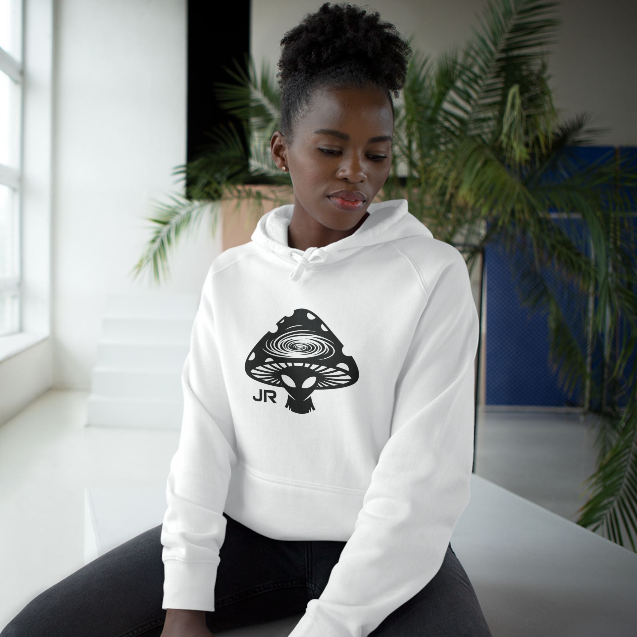 Cosmic Mushroom Unisex Hoodie, Planetary Vibes Sweatshirt, Psychedelic Gift for Nature Lovers, Unique Apparel for Festivals