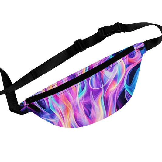 Vibrant Flame Fanny Pack | Festival Bag, Hip Pack, Travel Accessory, Colorful Waist Bag, Retro Streetwear