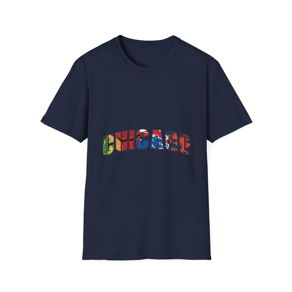 Chicago Colorful Graphic Unisex Softstyle T-Shirt