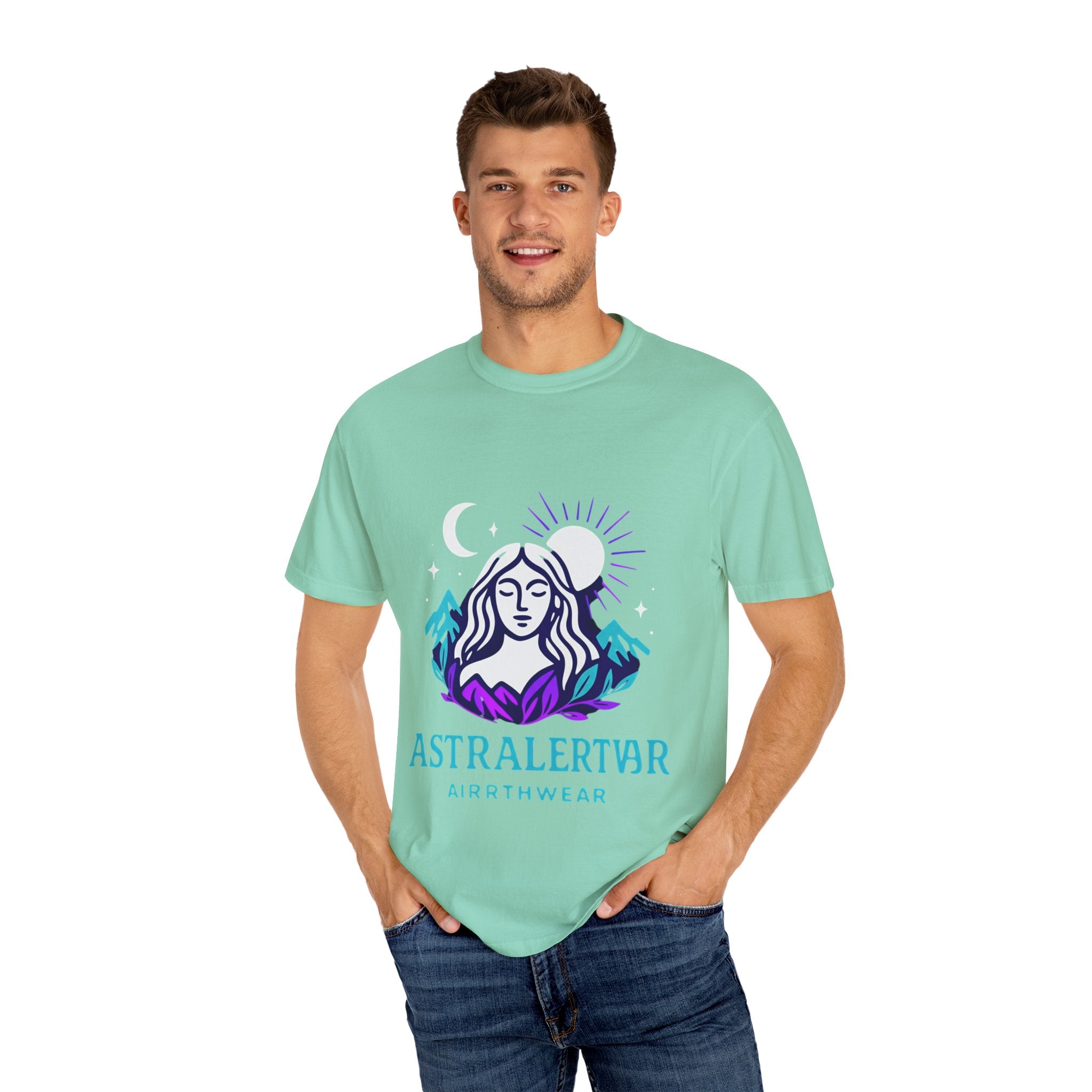 Astrology-Inspired Unisex Garment-Dyed T-Shirt, Celestial Graphic Tee, Retro Mountain T-Shirt, Festival Wear, Boho Vibe Shirt, Summer [...]