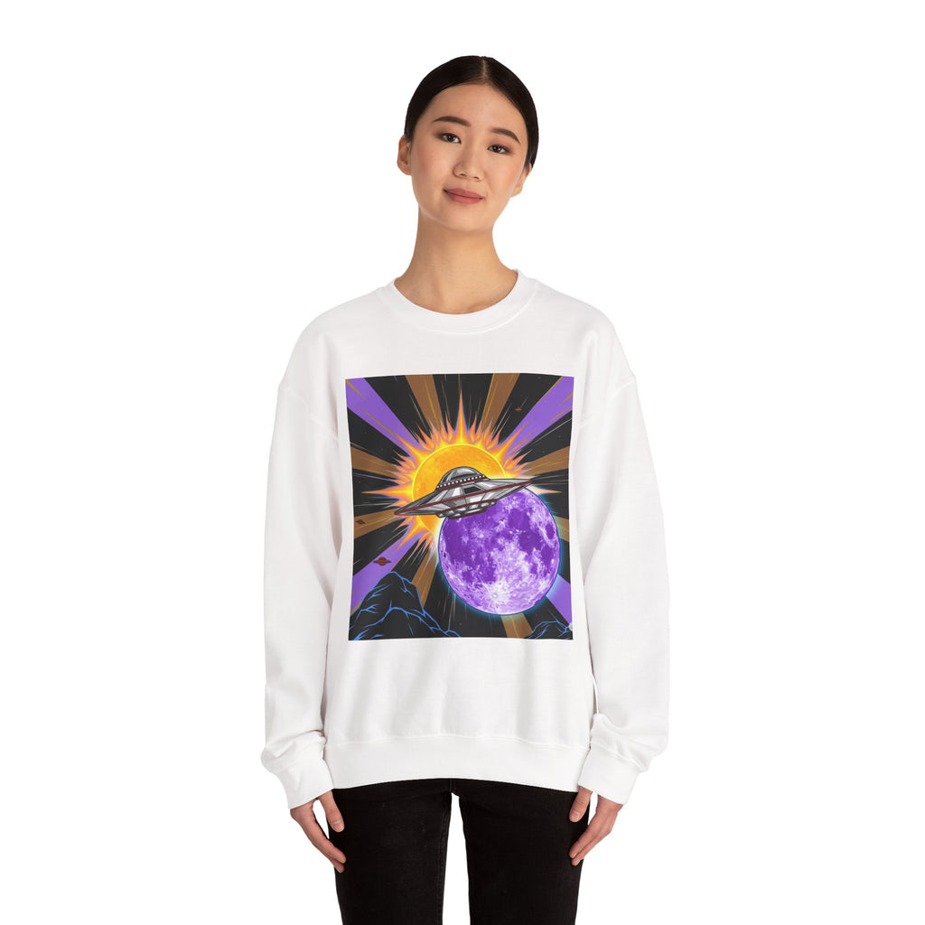 Cosmic Vibes Crewneck Sweatshirt, UFO Graphic Sweatshirt, Unisex Space Sweatshirt, Retro Astronaut Apparel, Gifts for Space Lovers, [...]