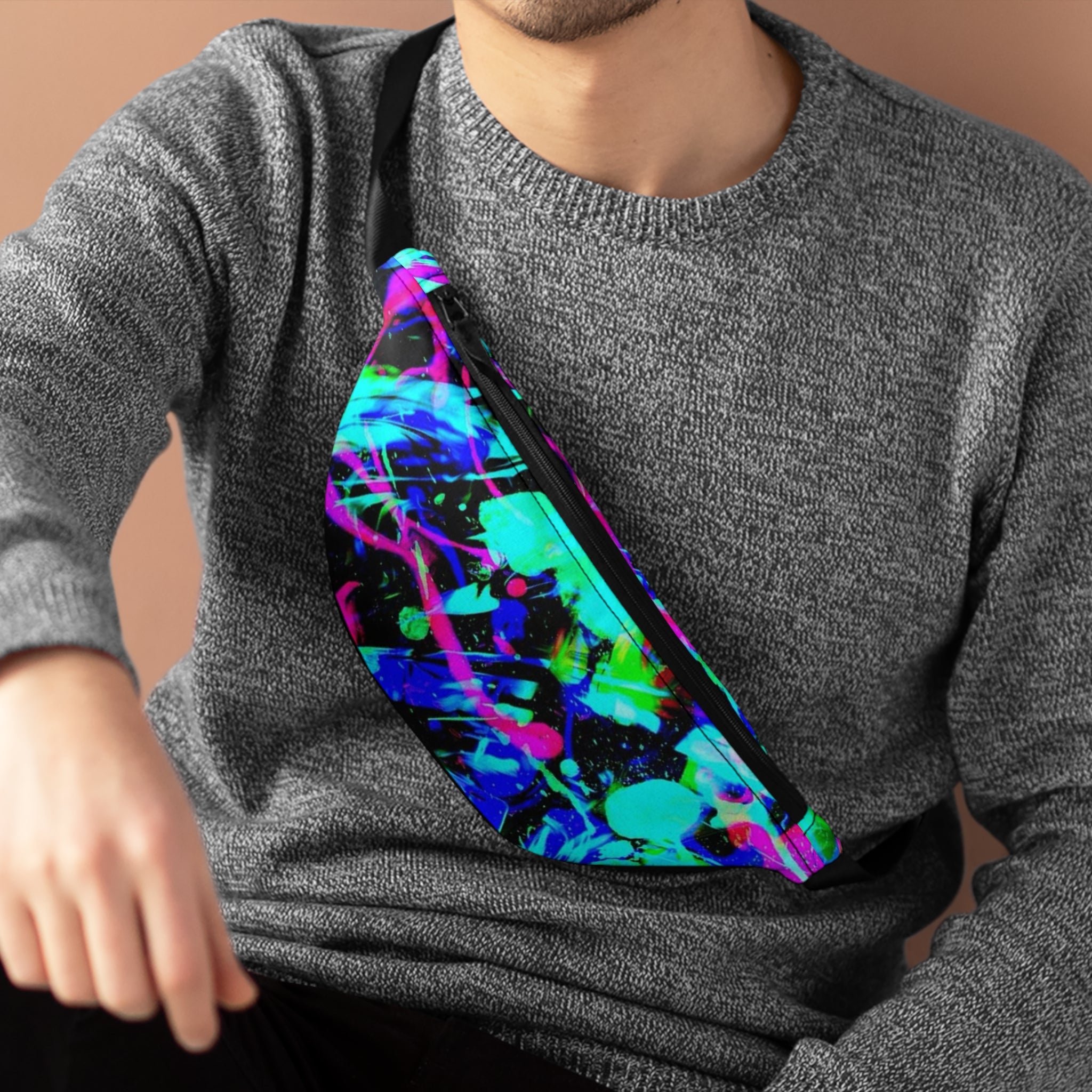 Vibrant Fanny Pack - Colorful Party Accessory, Festival Waist Bag, Travel Sling, Sporty Chic Bag, Perfect for Summer Adventures