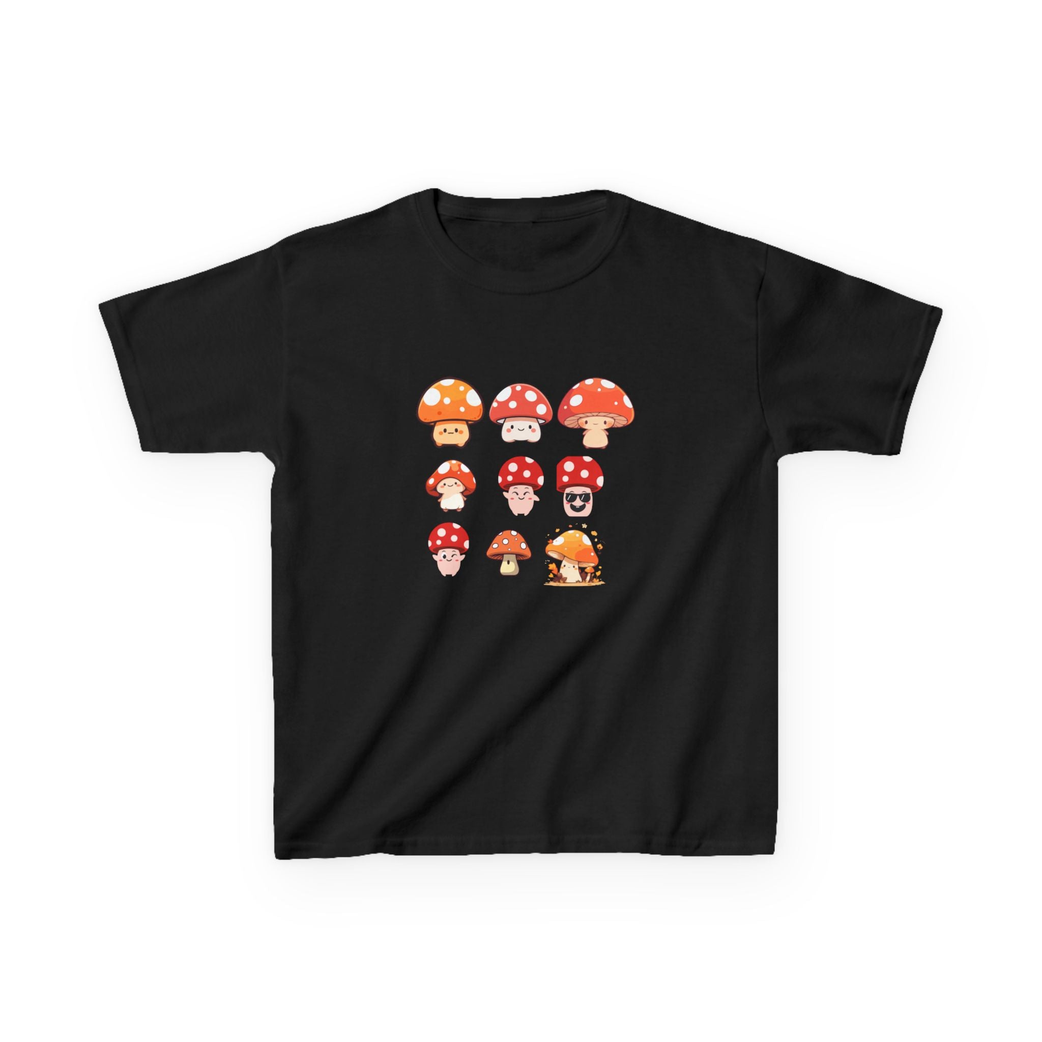Cute Mushroom Kids Tee, Mushroom Graphic Shirt, Fun Kids T-Shirt for Nature Lovers, Children's Gift, Summer Adventure Wear