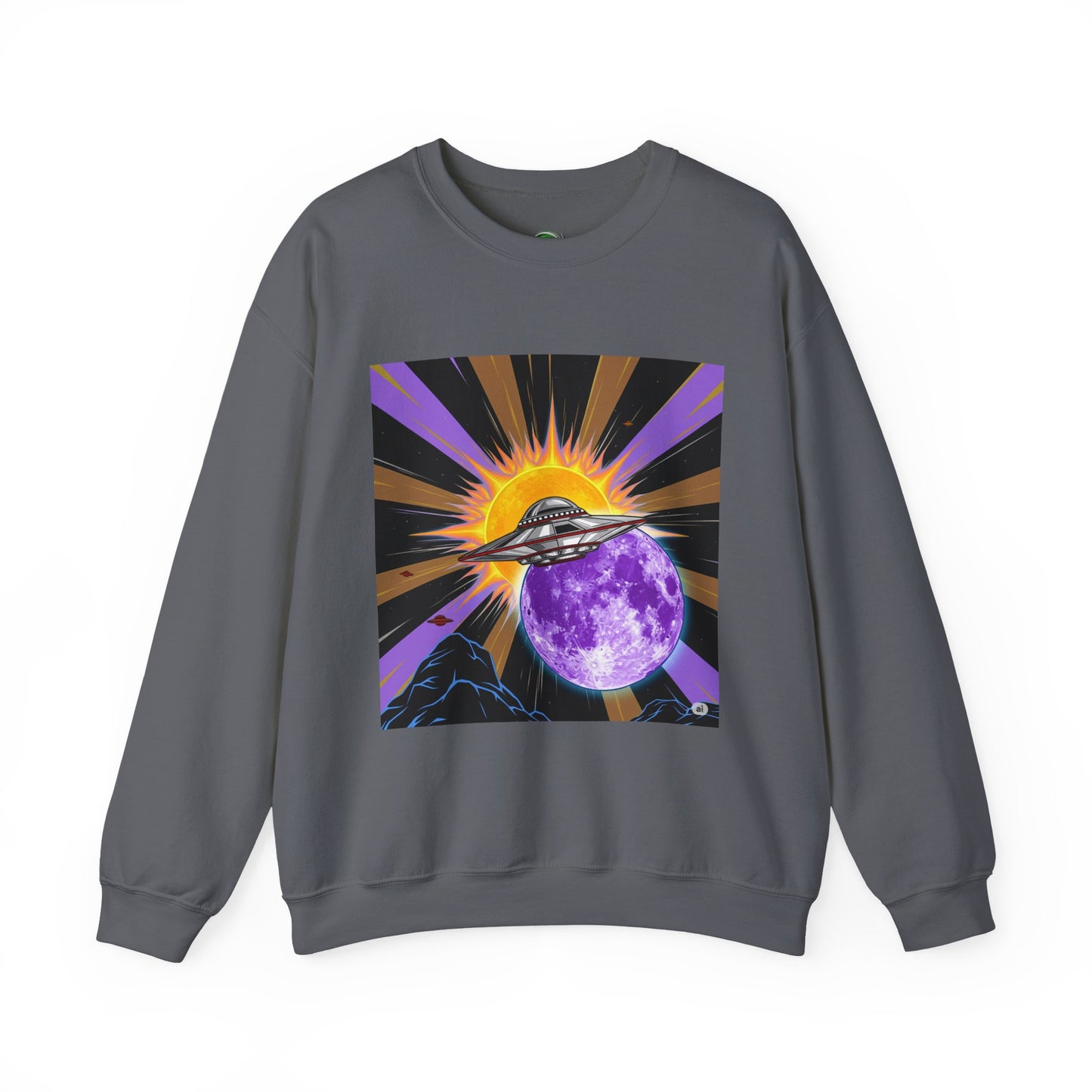 Cosmic Vibes Crewneck Sweatshirt, UFO Graphic Sweatshirt, Unisex Space Sweatshirt, Retro Astronaut Apparel, Gifts for Space Lovers, [...]