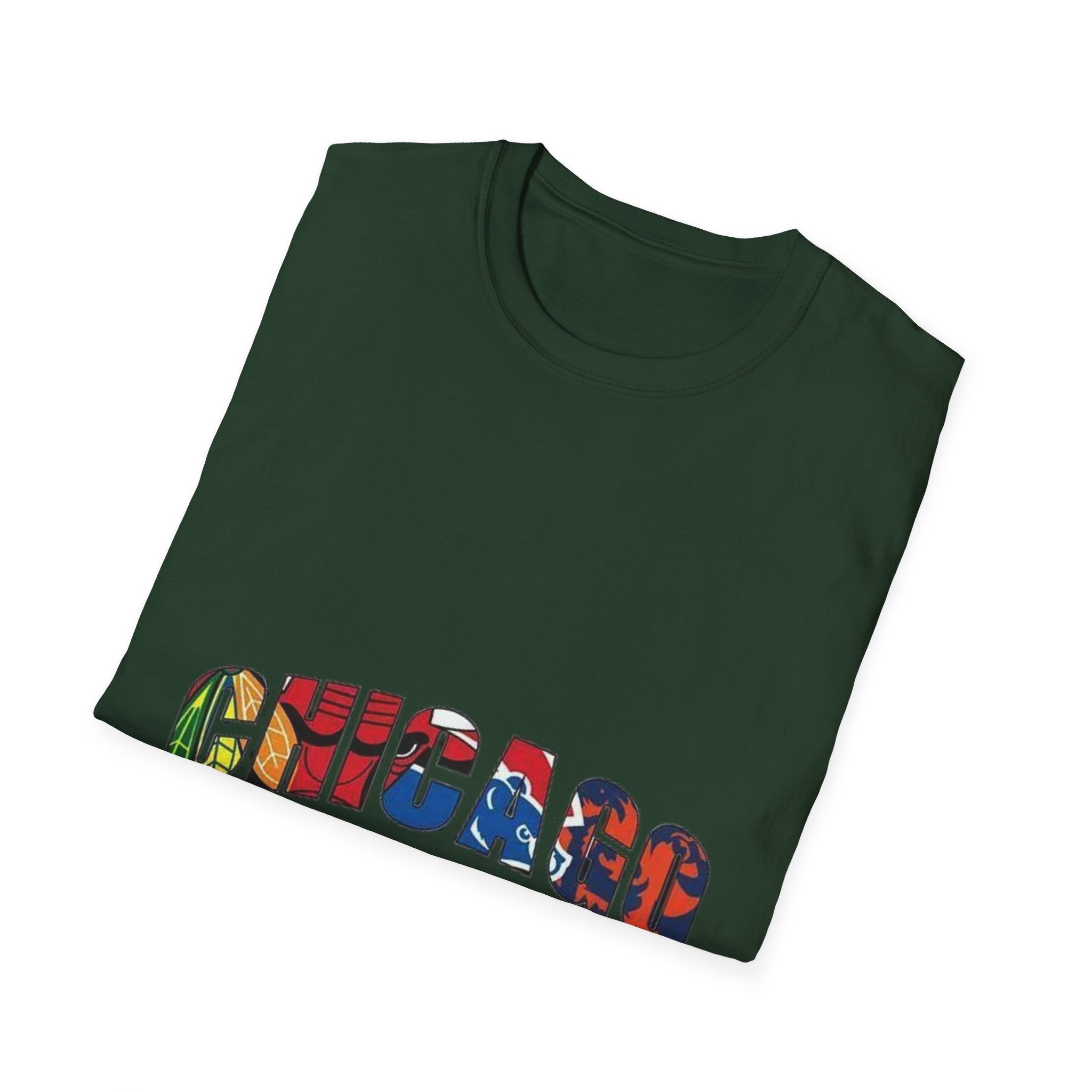 Chicago Colorful Graphic Unisex Softstyle T-Shirt