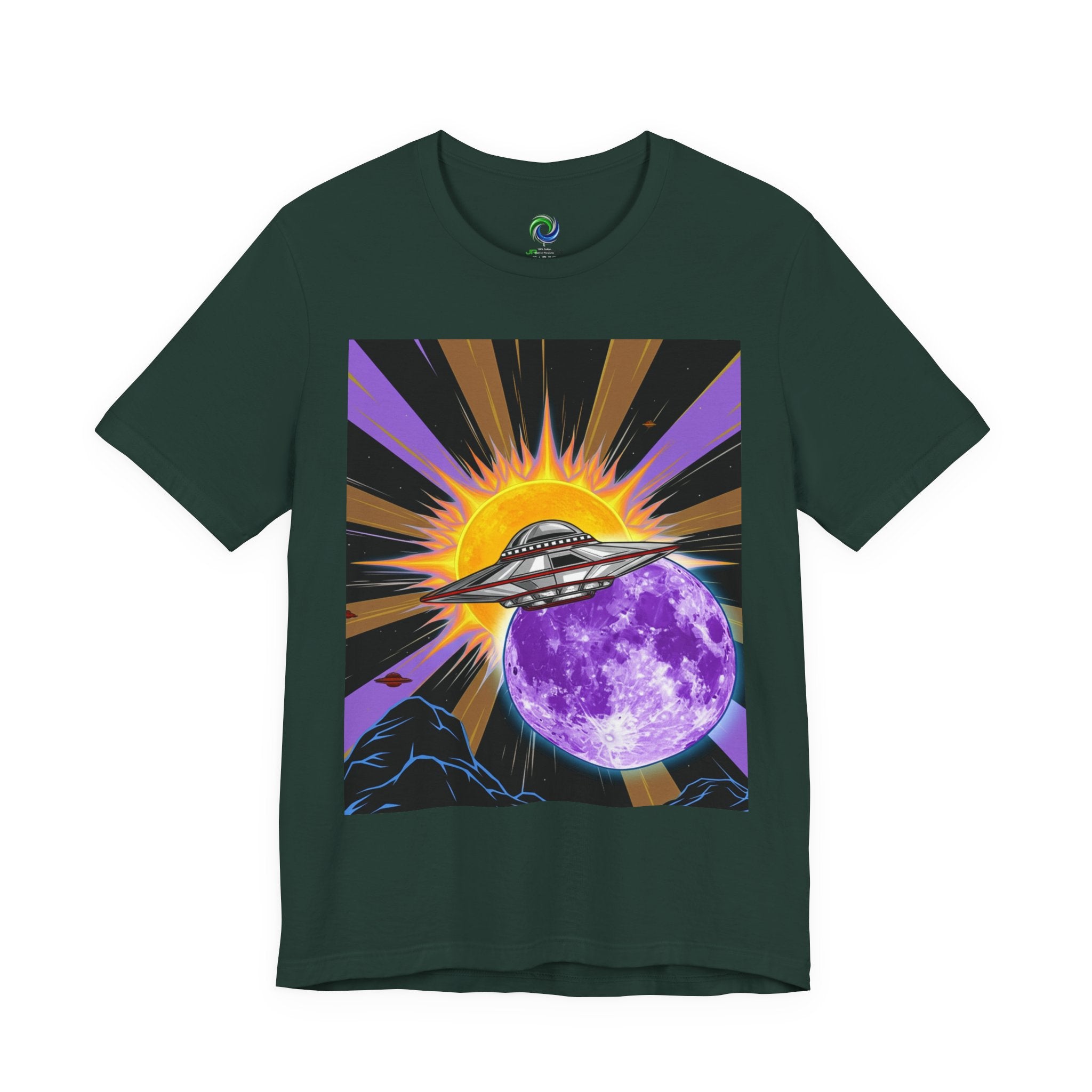 Cosmic UFO Tee for Space Lovers, Retro Graphic Tee, Unisex Planet Shirt, Alien Graphic Tee, Gift for Astronaut Fans