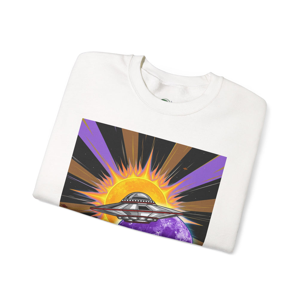 Cosmic Vibes Crewneck Sweatshirt, UFO Graphic Sweatshirt, Unisex Space Sweatshirt, Retro Astronaut Apparel, Gifts for Space Lovers, [...]