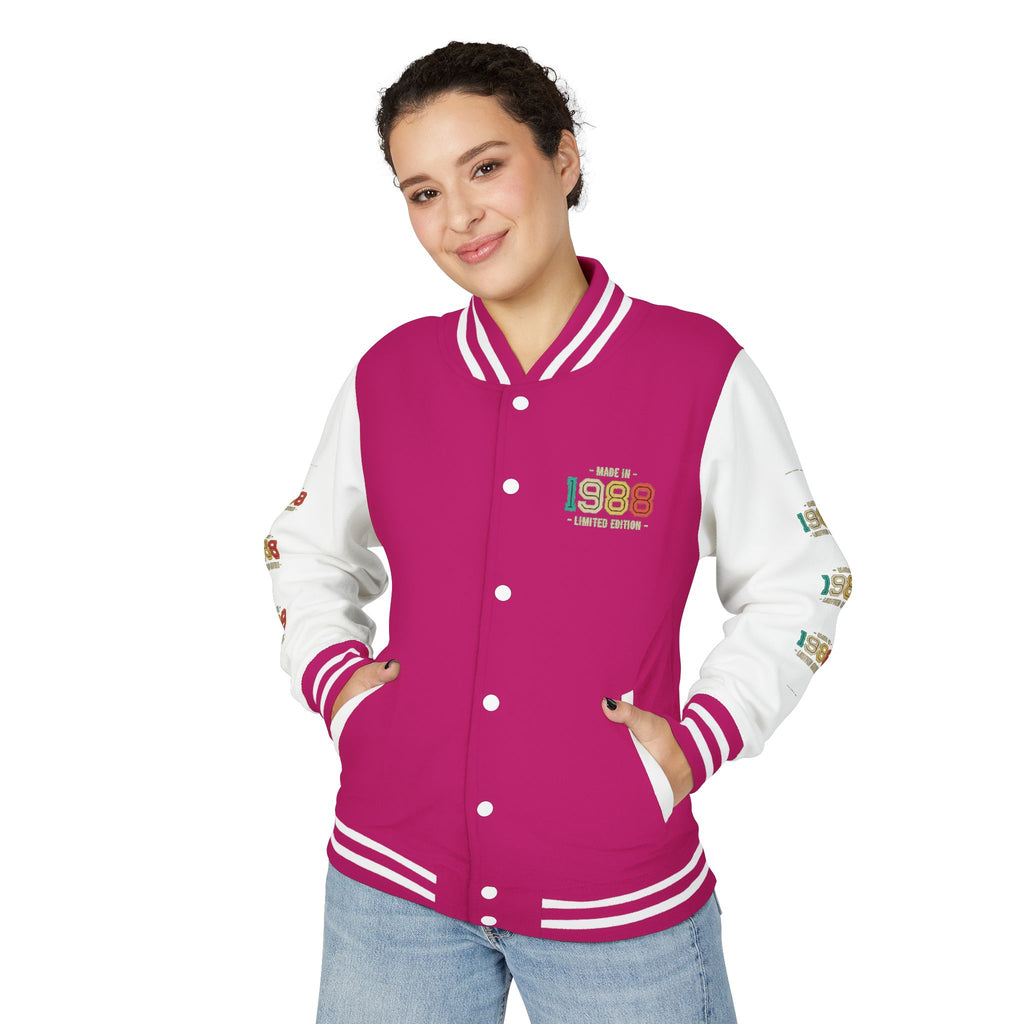 Unisex Heavyweight Letterman Jacket - Nostalgia & Comfort for 1980s Lovers, Perfect for Cozy Nights, Gifts for Birthdays, Class [...]
