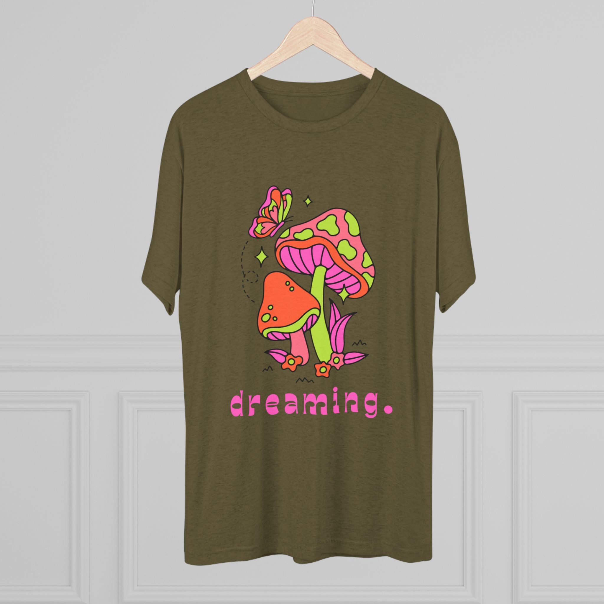 Dreamy Mushroom Unisex Tee, Cute Graphic Tee, Gifts for Dreamers, Casual Wear, Nature Lover's Apparel, Festival T-Shirt