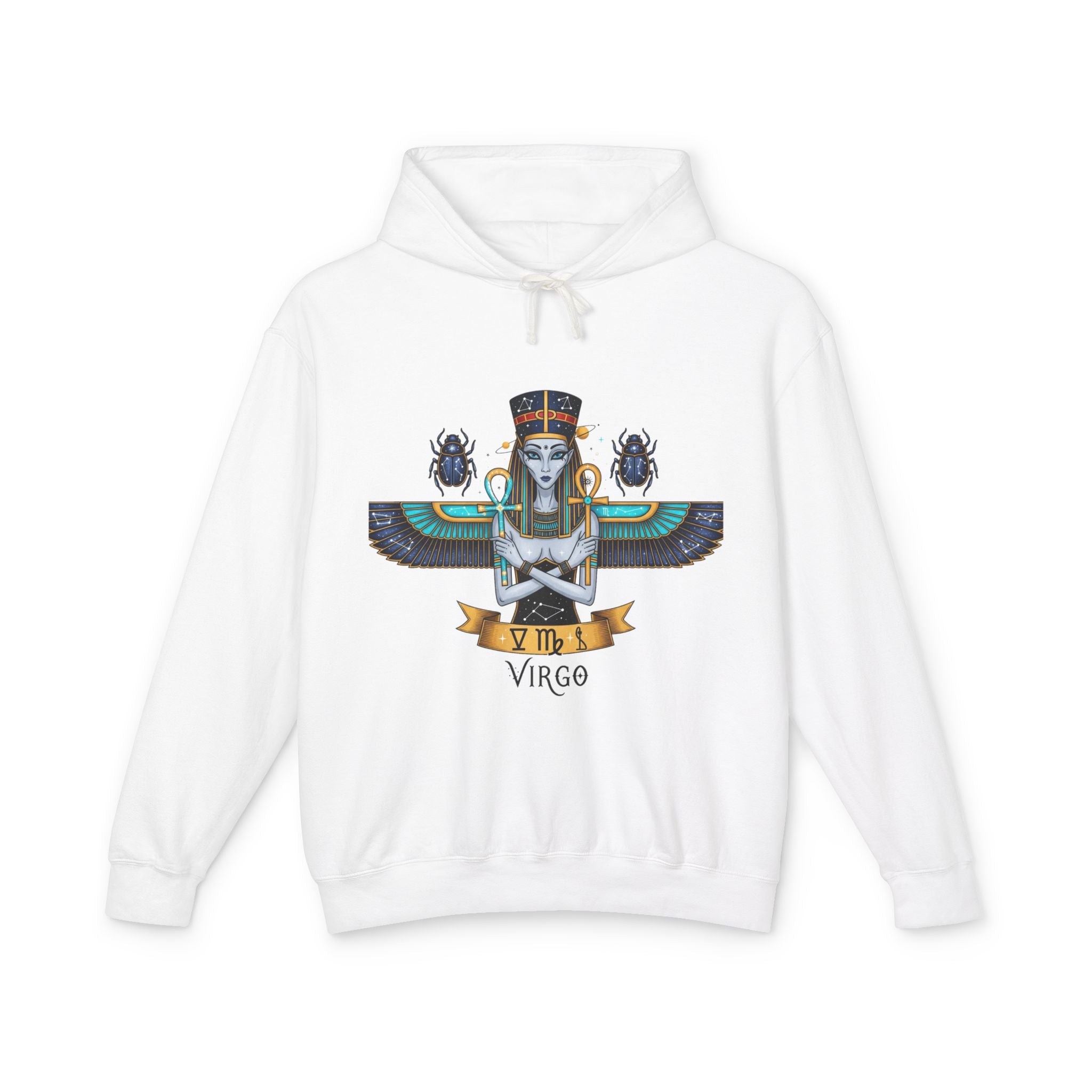 Virgo Unisex Lightweight Hooded Sweatshirt, Astrology Gift, Boho Style, Zodiac Hoodie, Halloween Apparel, Casual Wear