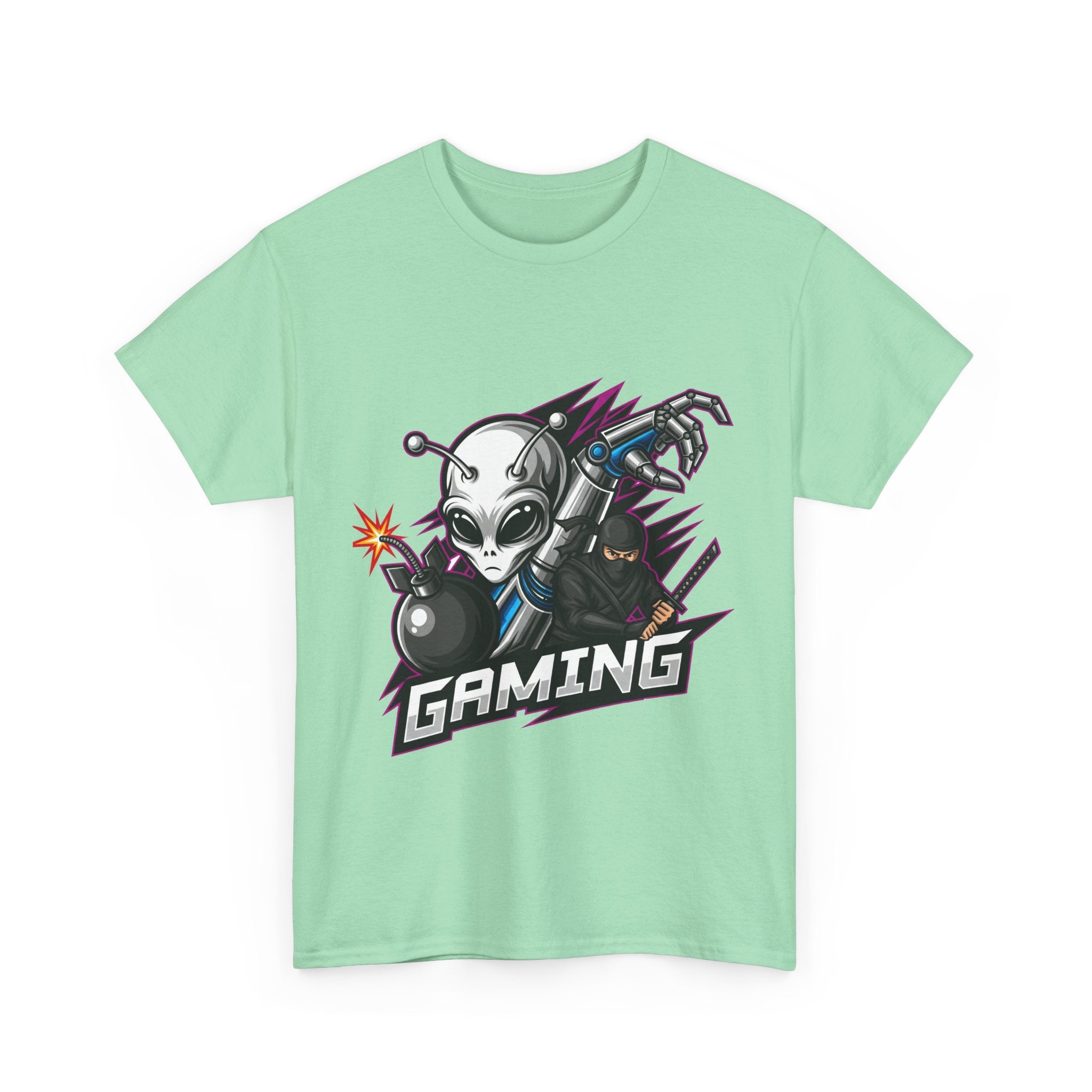 Gaming Alien Unisex Cotton Tee - Perfect for Gamers, Casual Wear, Birthday Gifts, Gaming Events, Unique Apparel