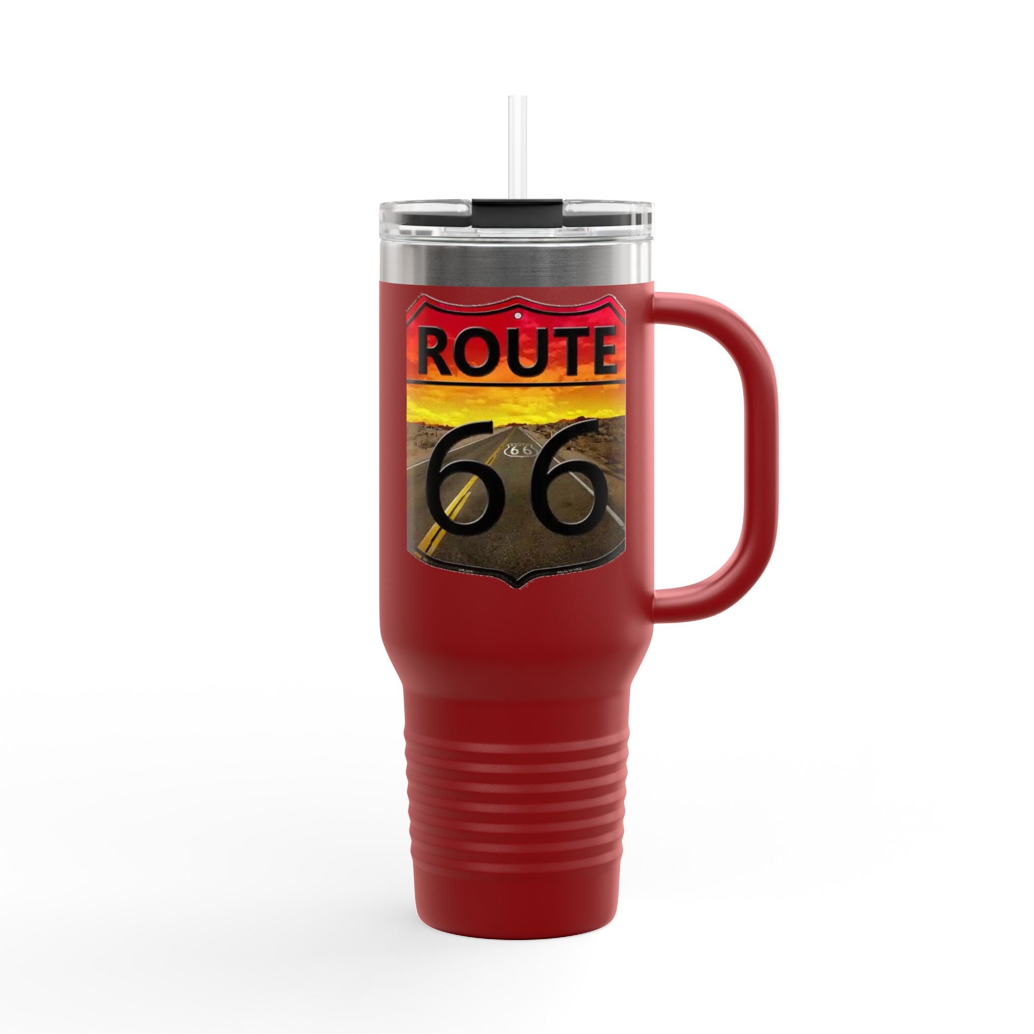 Route 66 Insulated Travel Mug - 40oz Adventure Cup for Road Trips