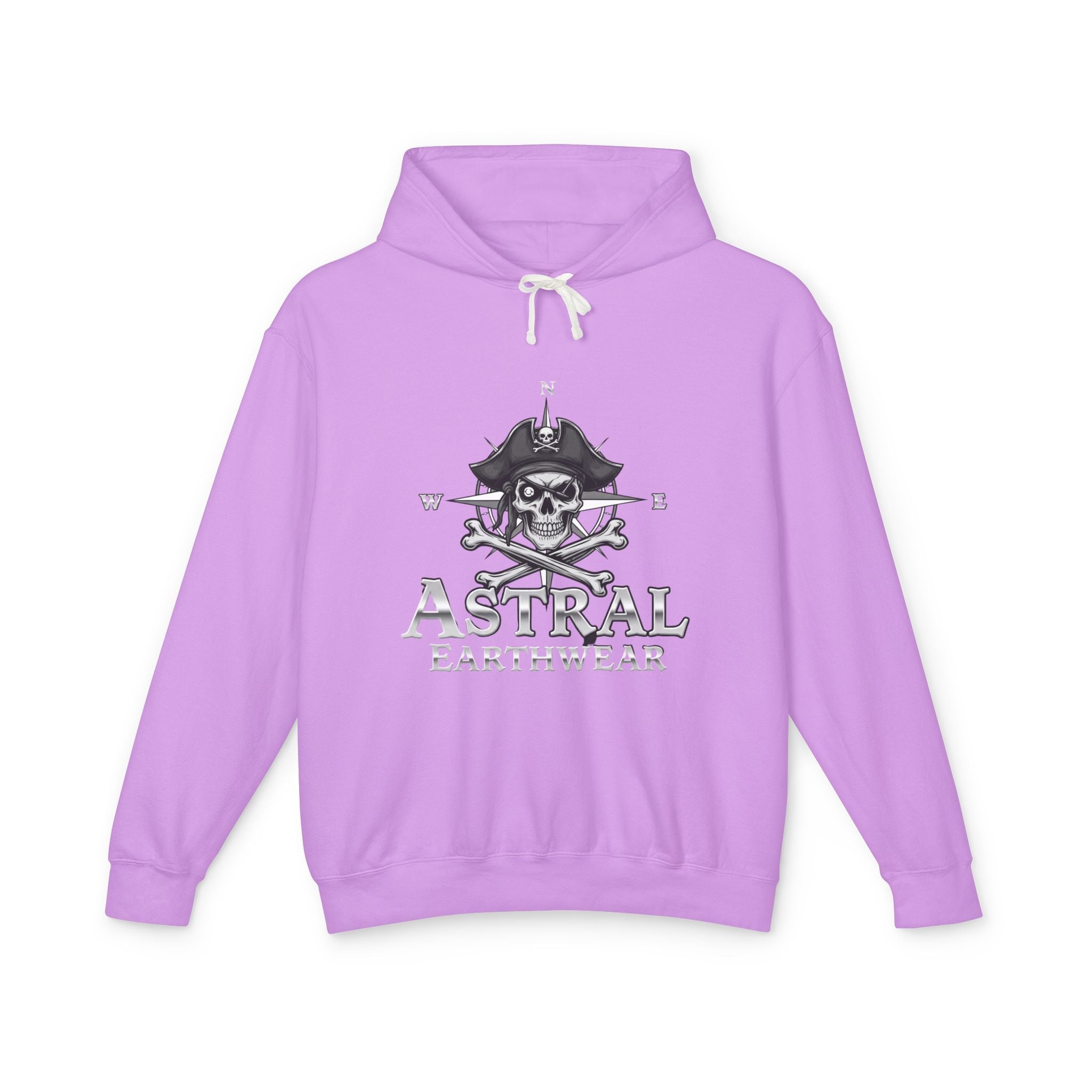 Pirate Skull Unisex Lightweight Hooded Sweatshirt, Casual Streetwear, Gift for Pirates, Summer Hoodie, Lightweight Layering