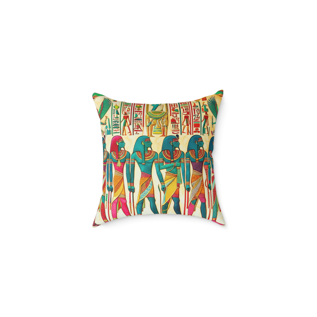 Vibrant Egyptian Art Pillow - Decorative Cushion, Unique Home Decor, Boho Accent, Gift Idea for Any Occasion, Throw Pillow
