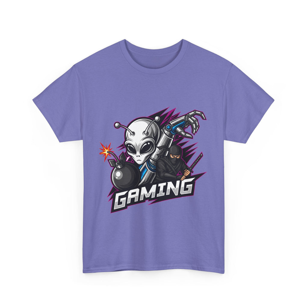 Gaming Alien Unisex Cotton Tee - Perfect for Gamers, Casual Wear, Birthday Gifts, Gaming Events, Unique Apparel
