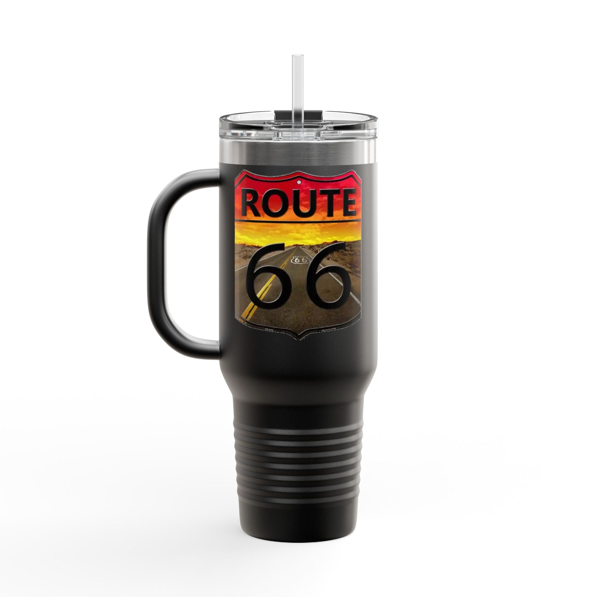 Route 66 Insulated Travel Mug - 40oz Adventure Cup for Road Trips