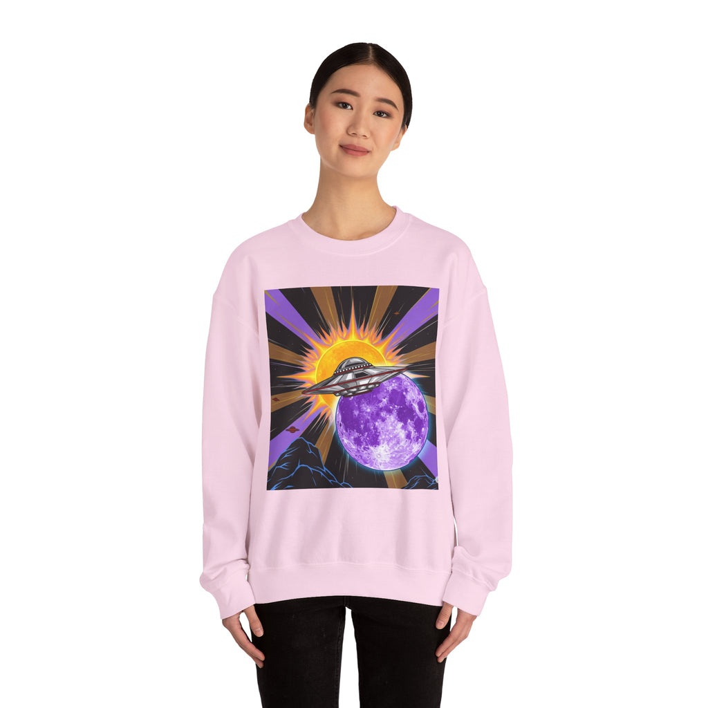 Cosmic Vibes Crewneck Sweatshirt, UFO Graphic Sweatshirt, Unisex Space Sweatshirt, Retro Astronaut Apparel, Gifts for Space Lovers, [...]